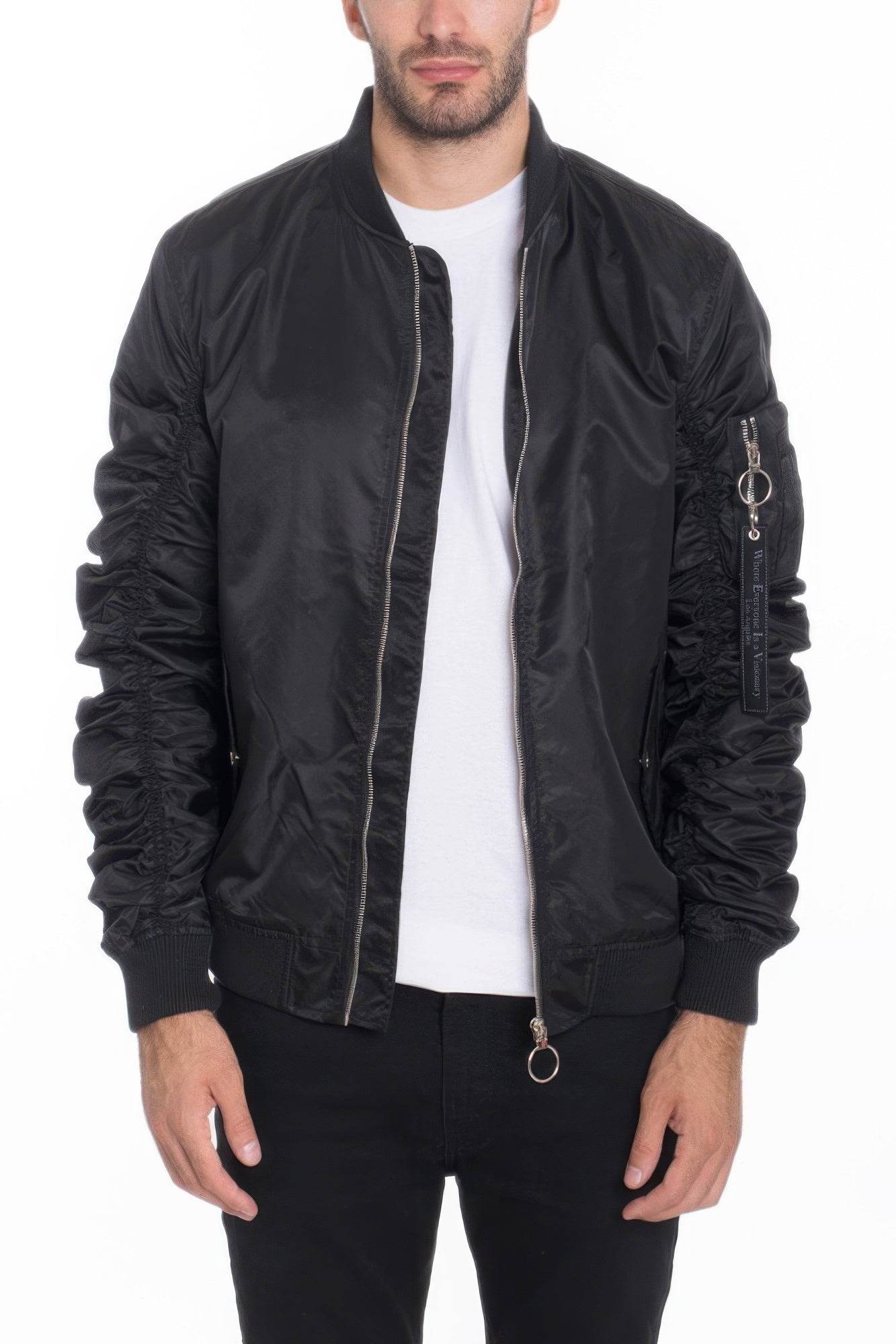 Men's Casual Ma-1 Flight Lined Bomber Jacket - Purcell's Clothing Company