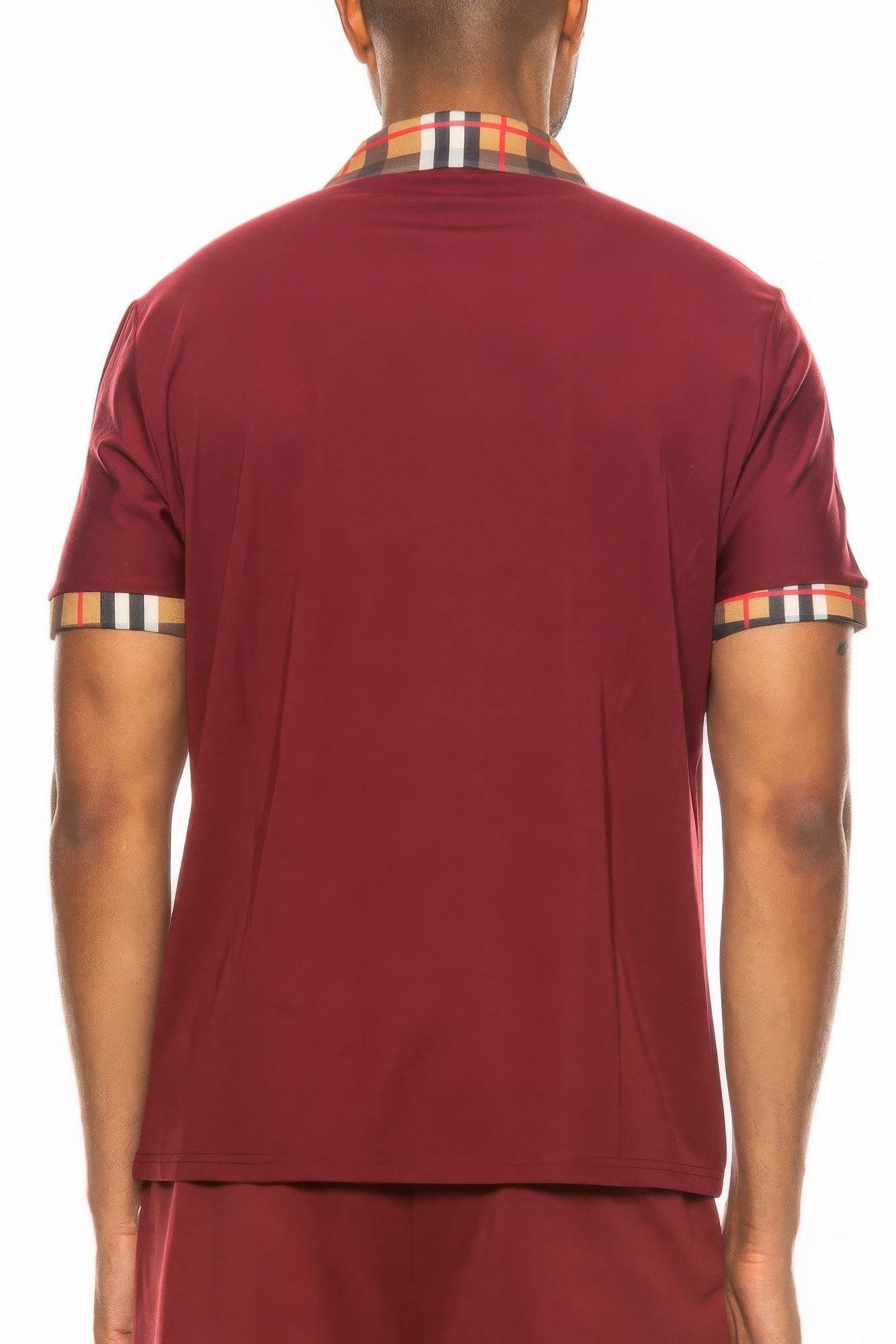 Checkered Plaid Short Sleeve Polo Shirt - Purcell's Clothing Company