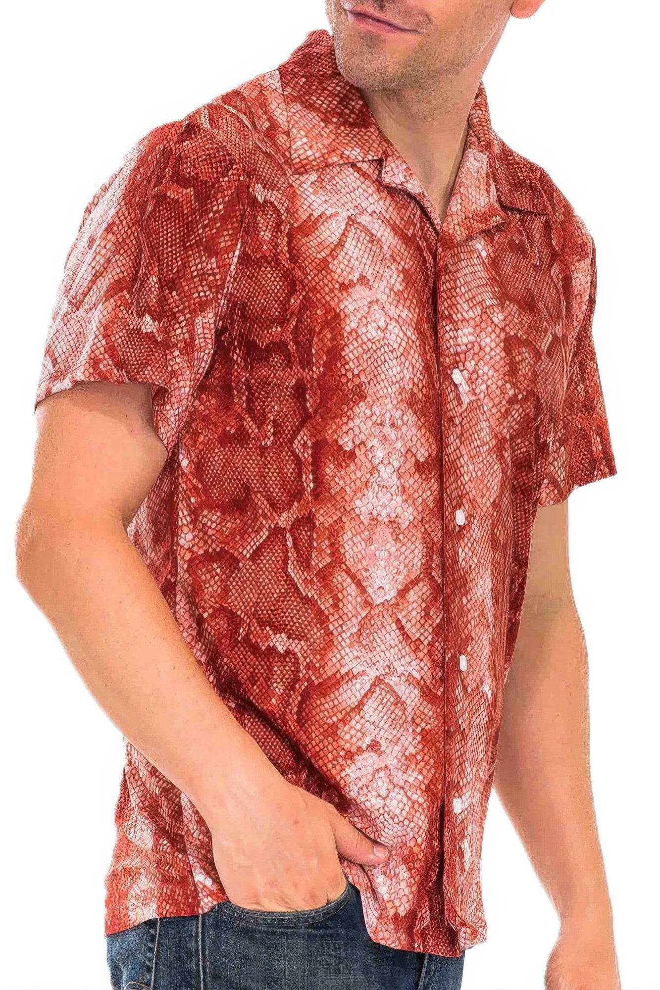 Red Snake Button Down Shirt - Purcell's Clothing Company
