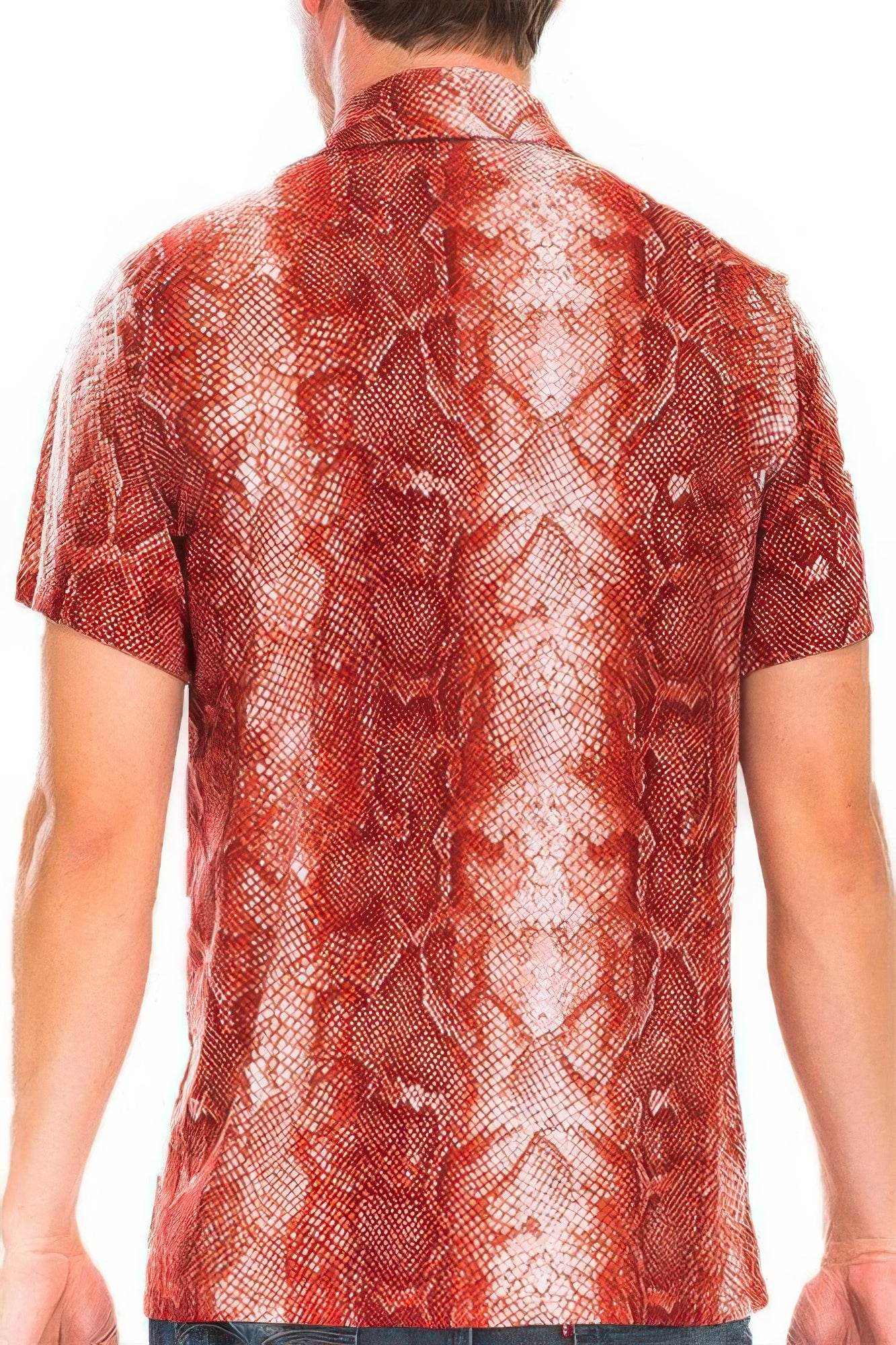 Red Snake Button Down Shirt - Purcell's Clothing Company