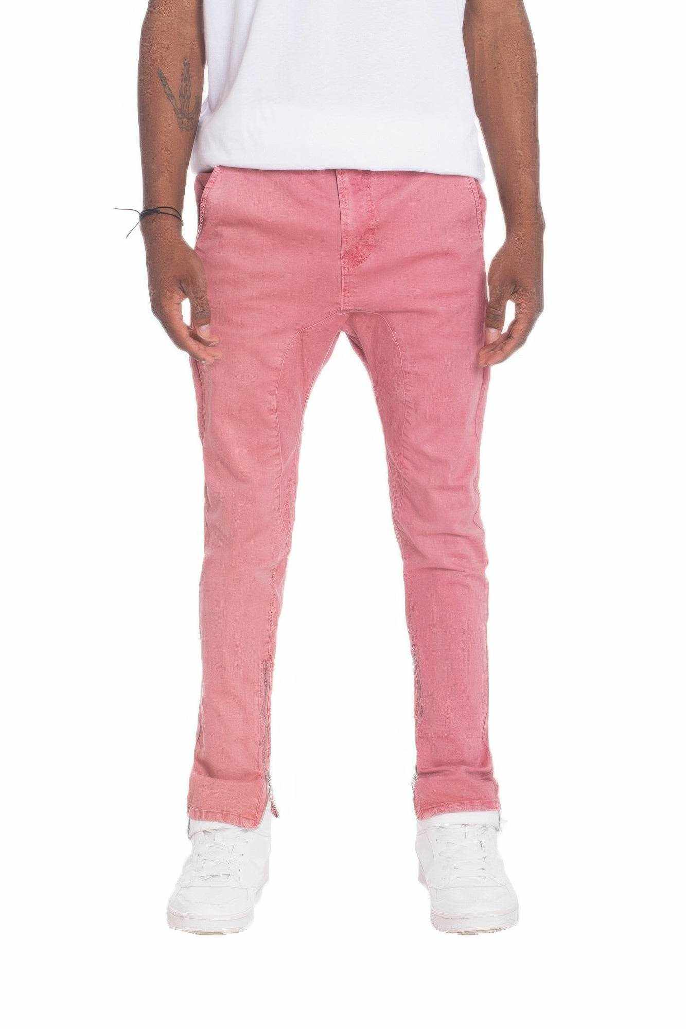 Distressed Denim Checkered Taped Jeans - Purcell's Clothing Company