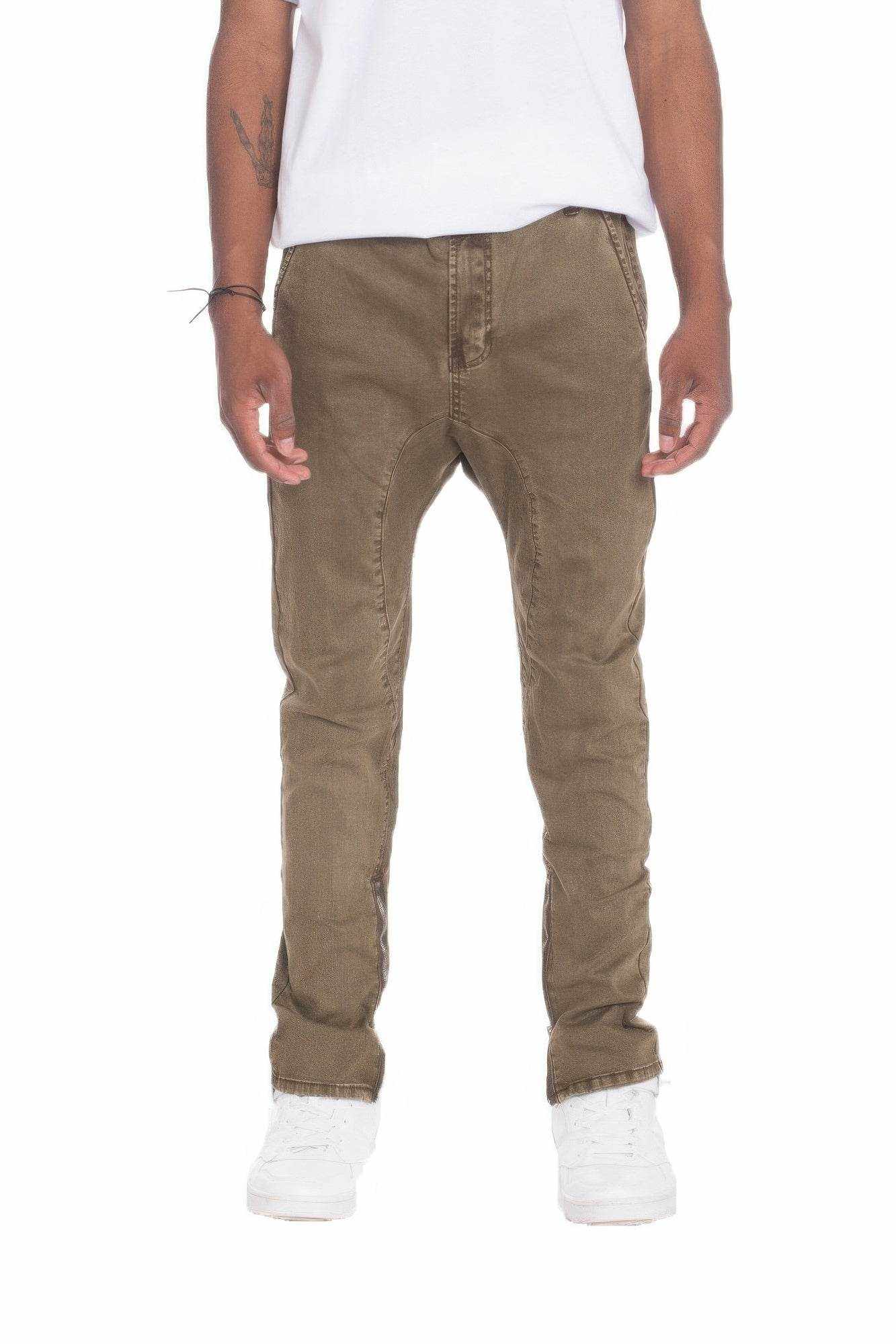 Distressed Denim Checkered Taped Jeans - Purcell's Clothing Company