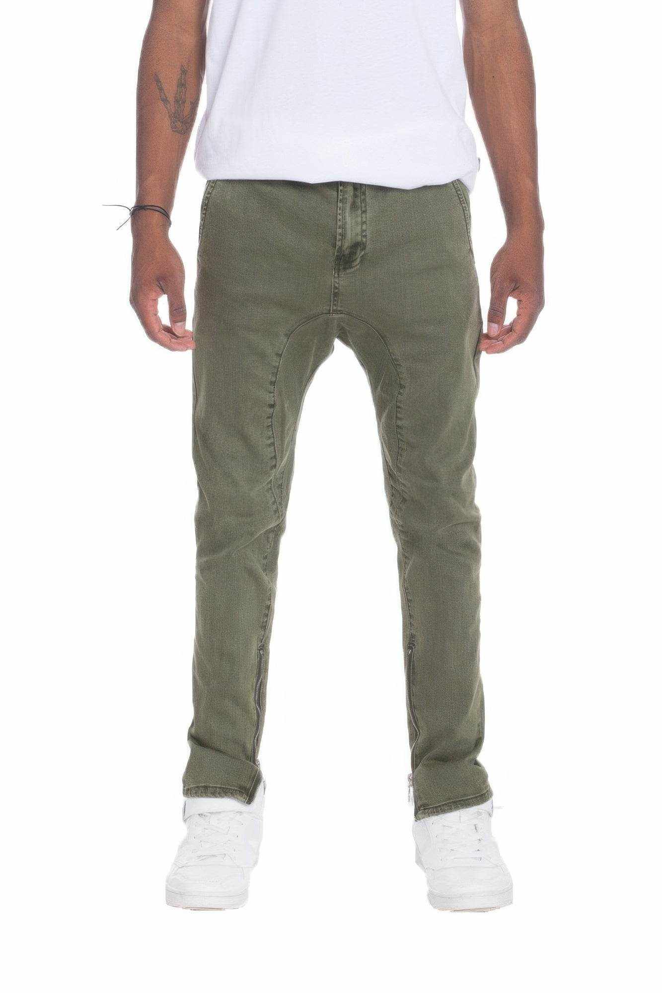 Distressed Denim Checkered Taped Jeans - Purcell's Clothing Company