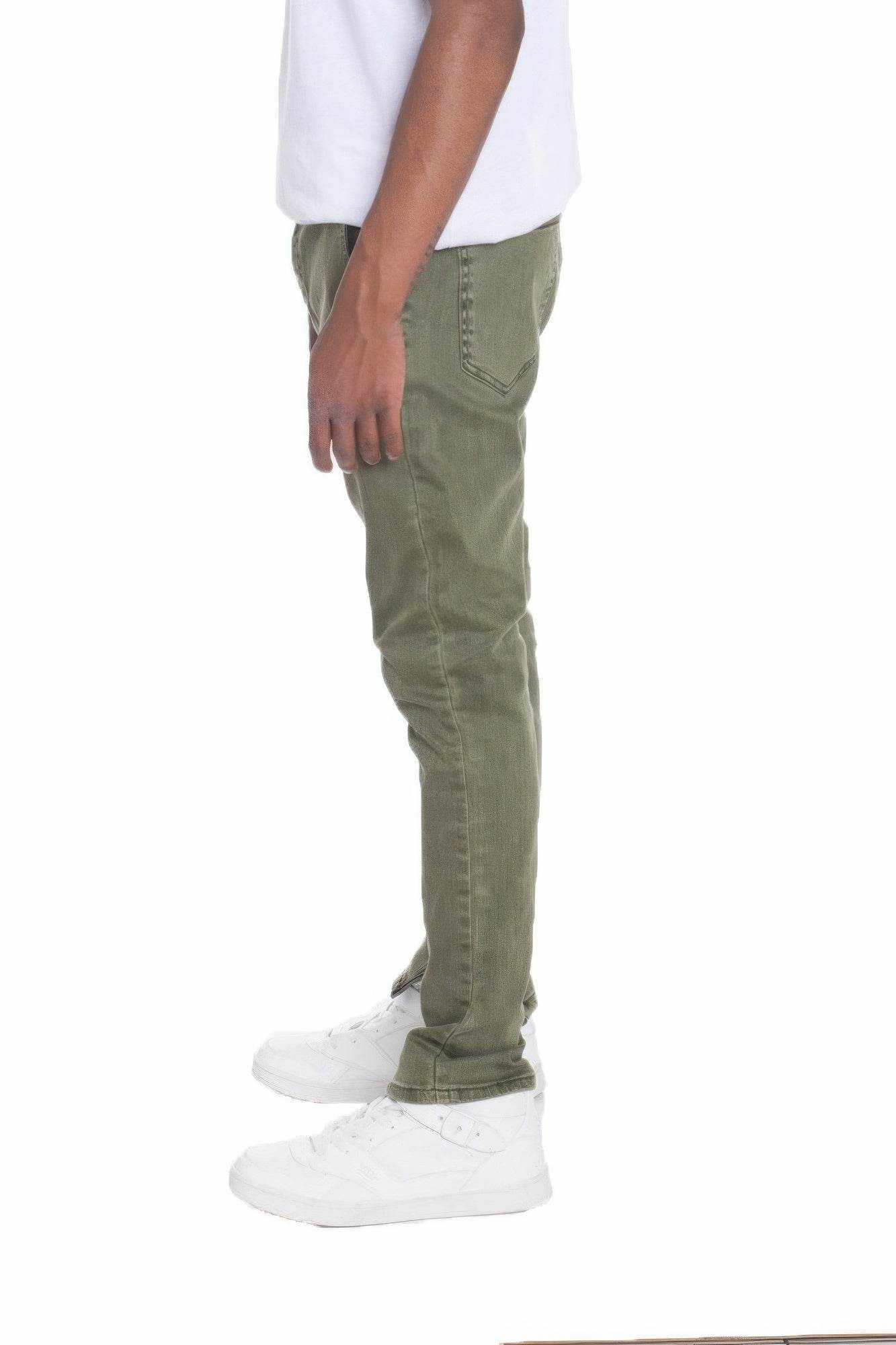 Distressed Denim Checkered Taped Jeans - Purcell's Clothing Company