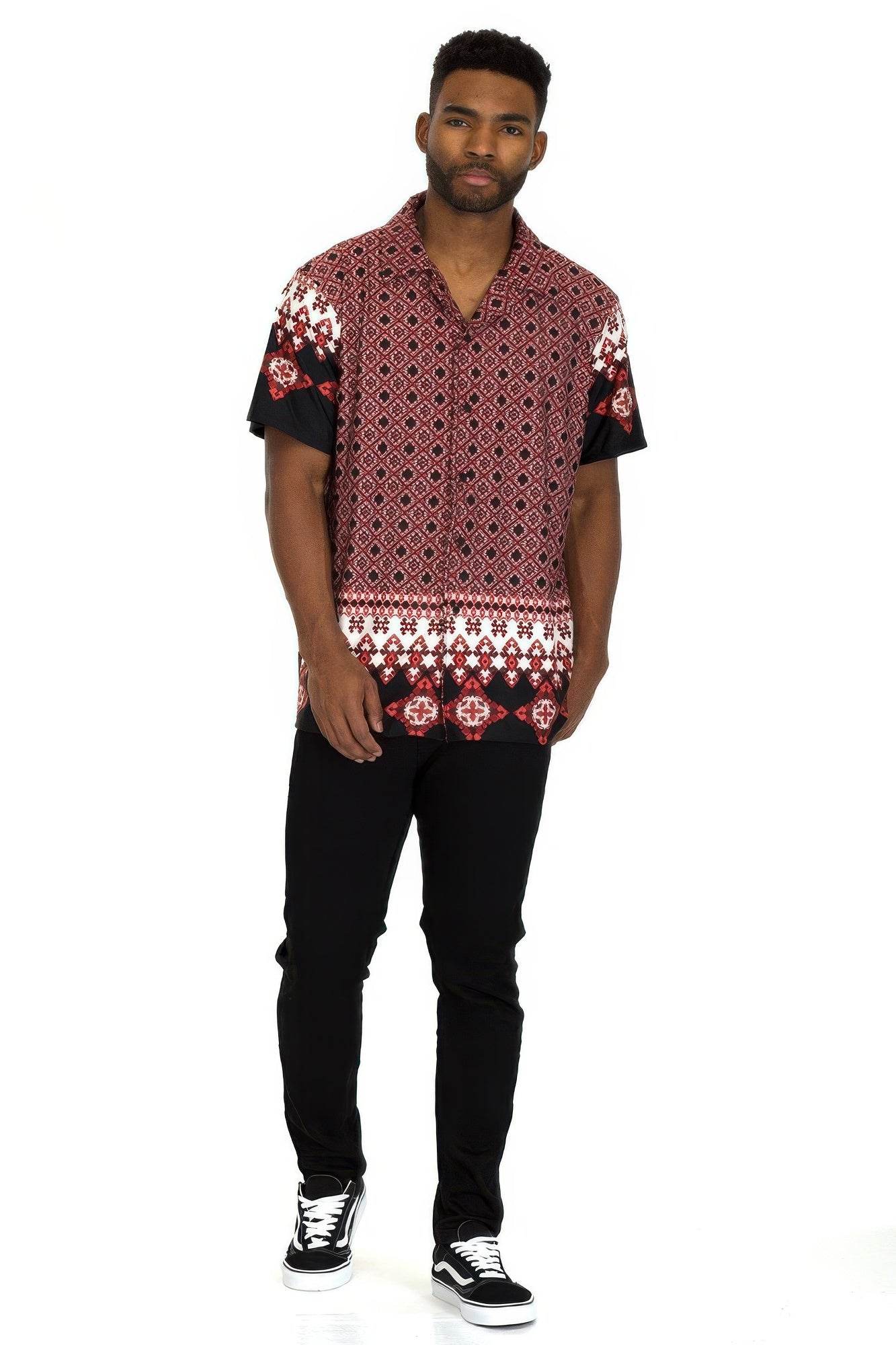 Cuban Collar Cut Button Down Shirt - Purcell's Clothing Company