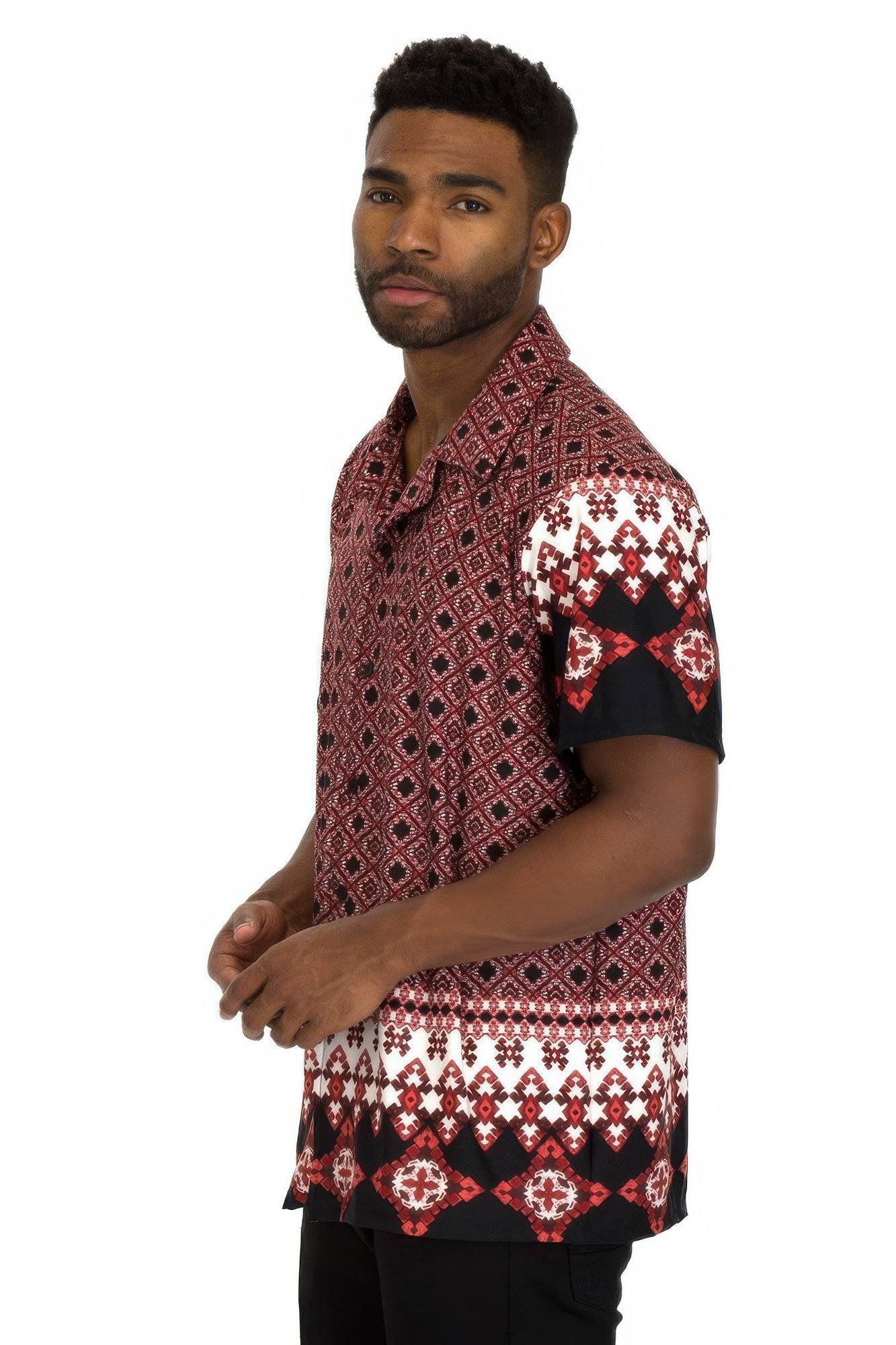 Cuban Collar Cut Button Down Shirt - Purcell's Clothing Company