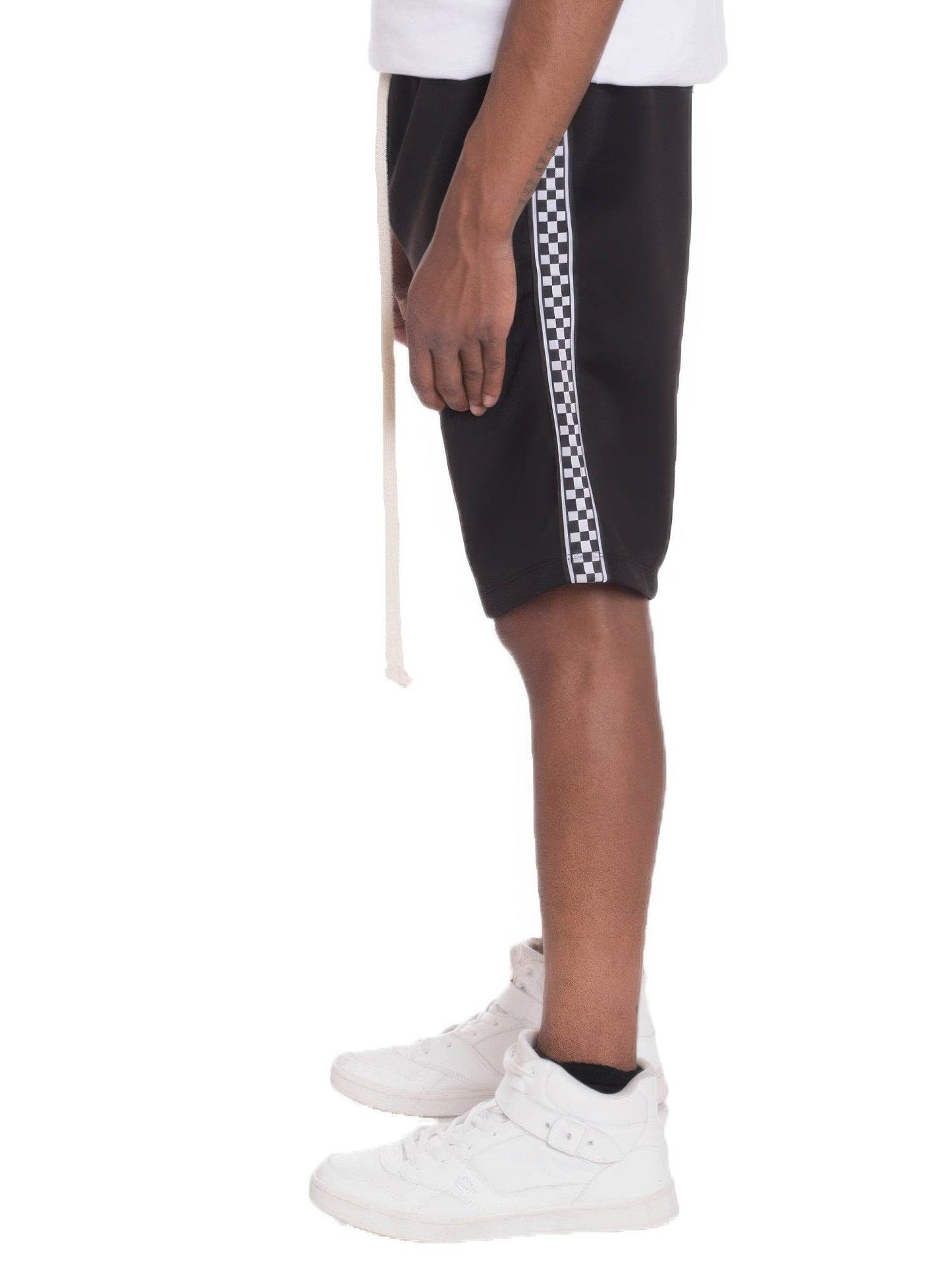 Mens Checkered Stripe Track Shorts - Purcell's Clothing Company