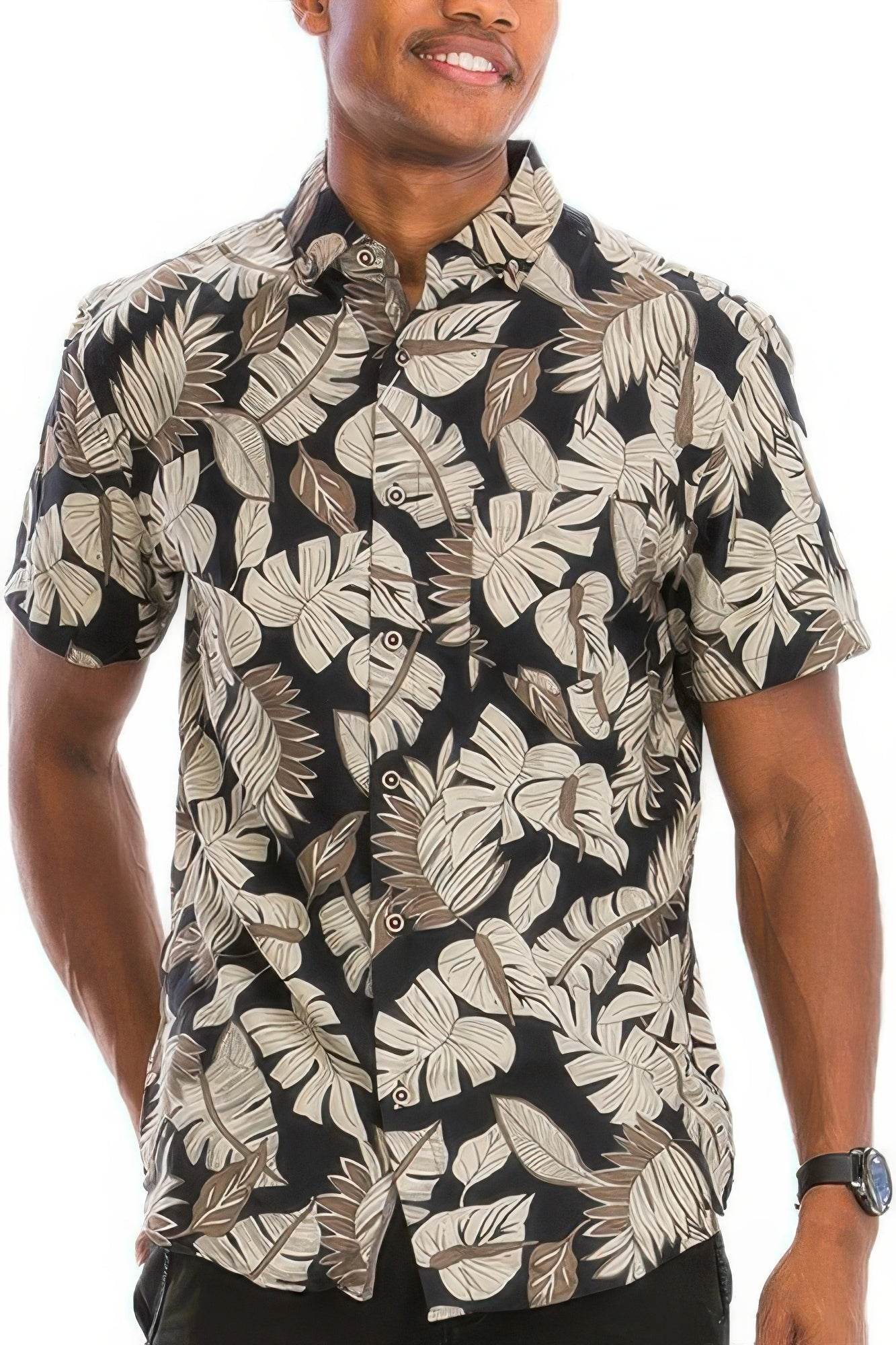 Hawaiian Print Button Down Shirt - Purcell's Clothing Company