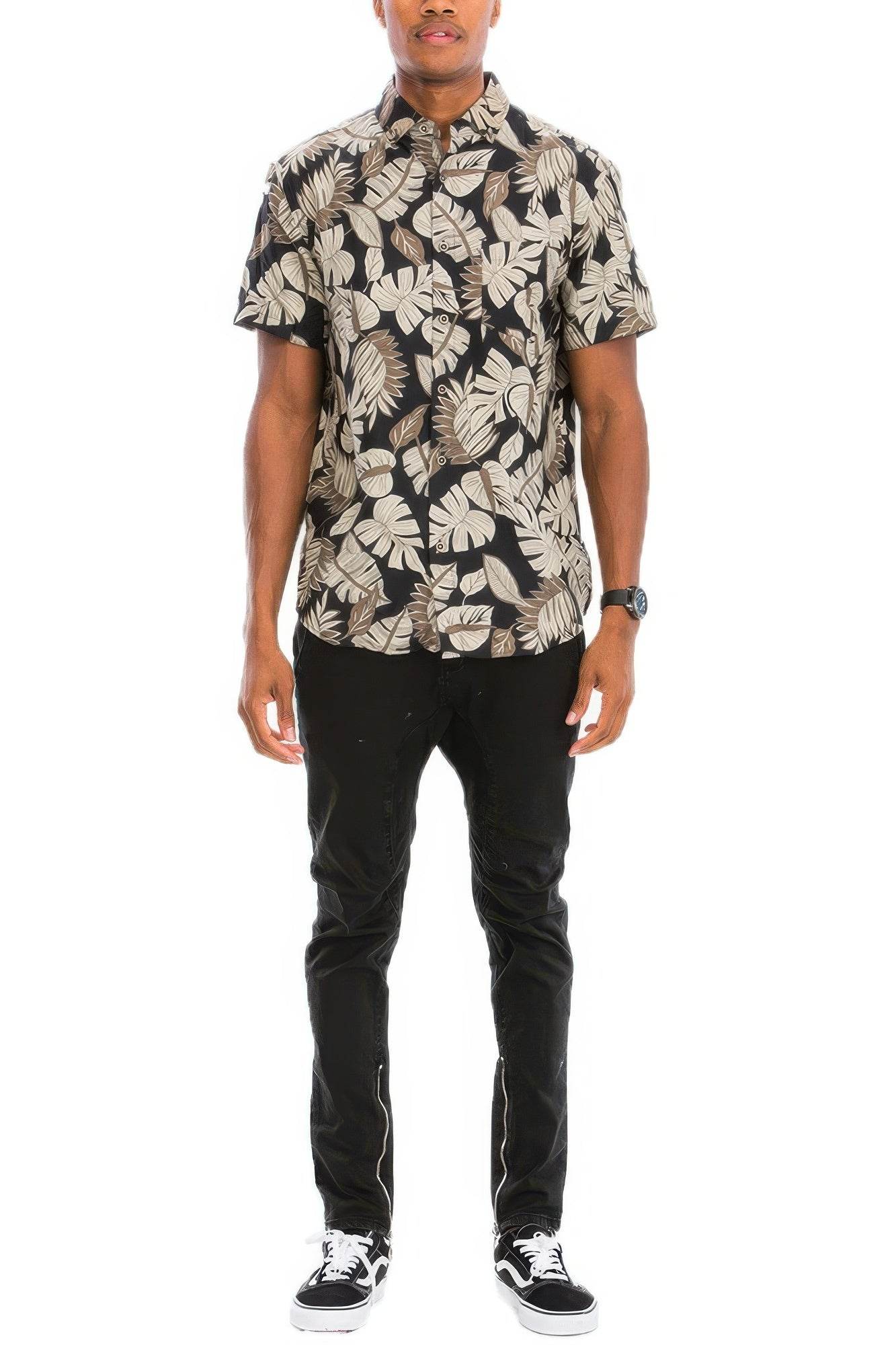 Hawaiian Print Button Down Shirt - Purcell's Clothing Company