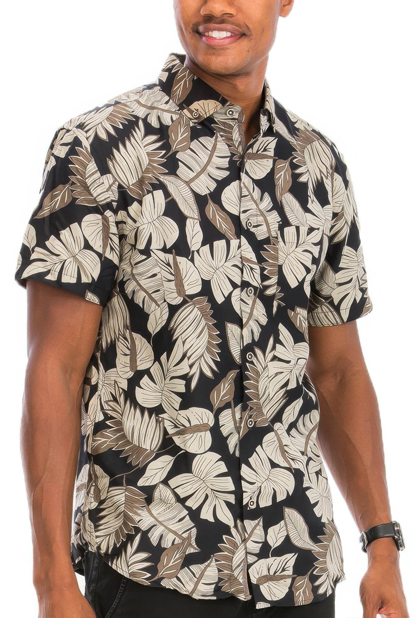 Hawaiian Print Button Down Shirt - Purcell's Clothing Company