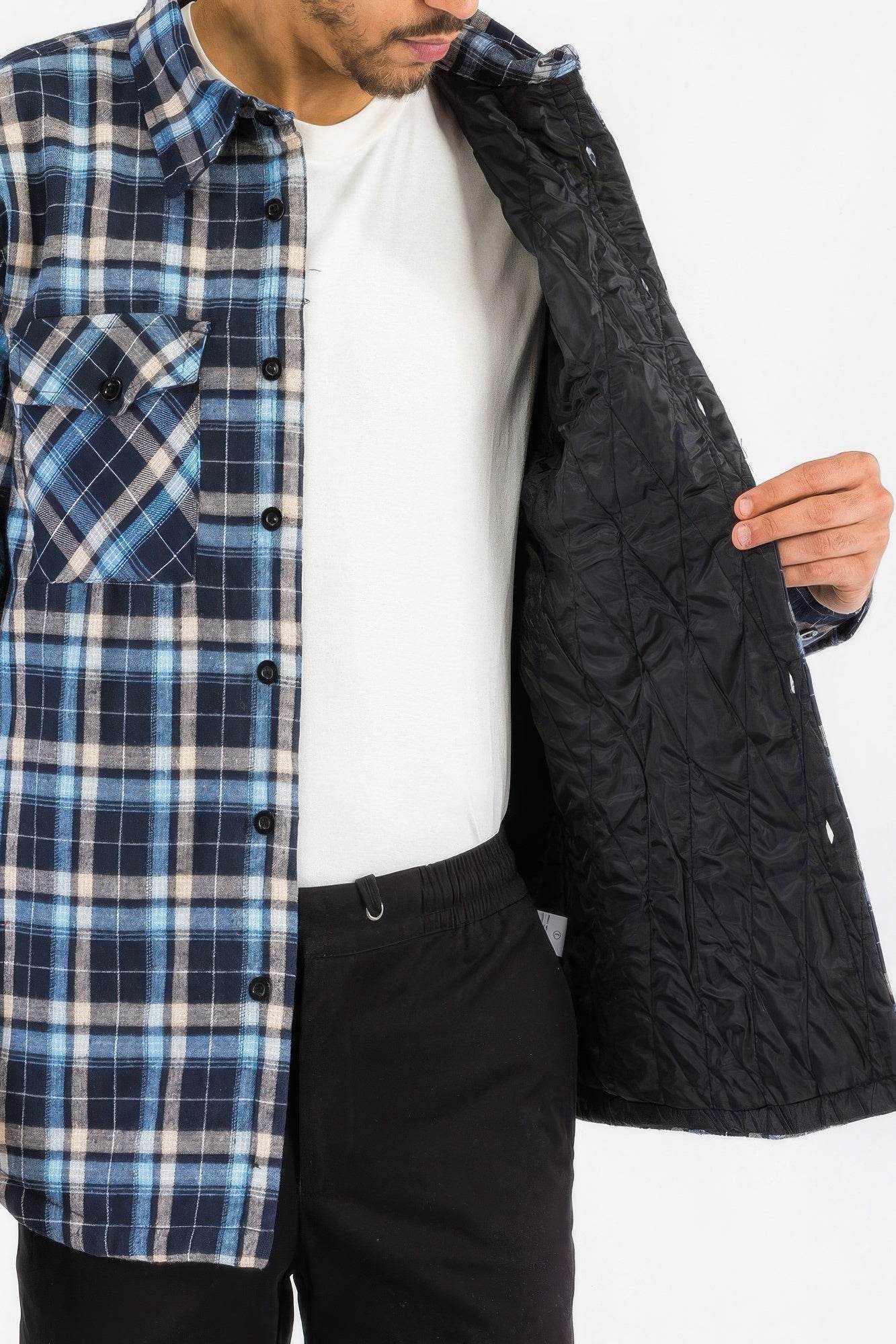 Mens Quilted Padded Flannel - Purcell's Clothing Company