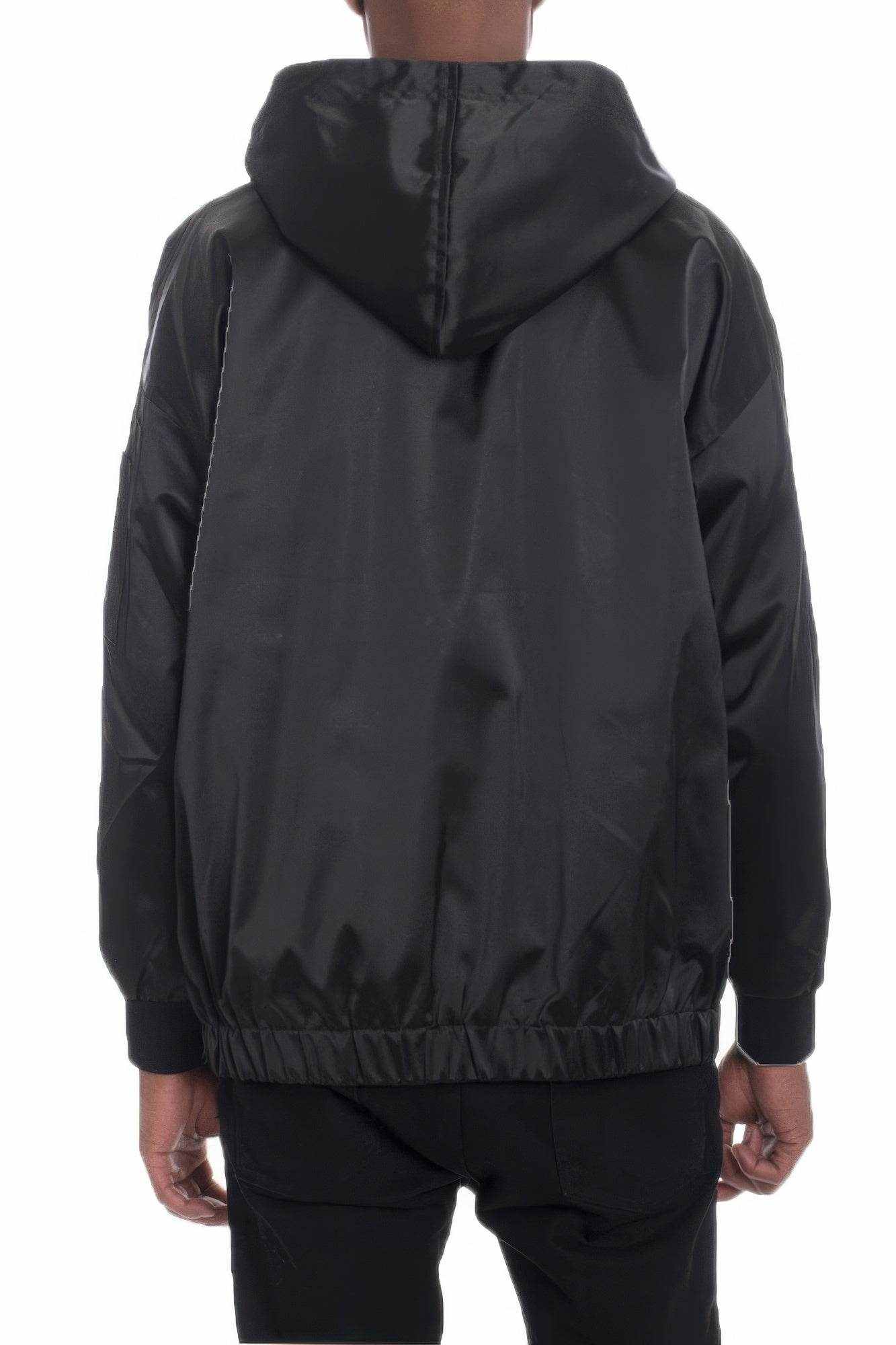 Satin Full Zip Hooded Windbreaker - Purcell's Clothing Company
