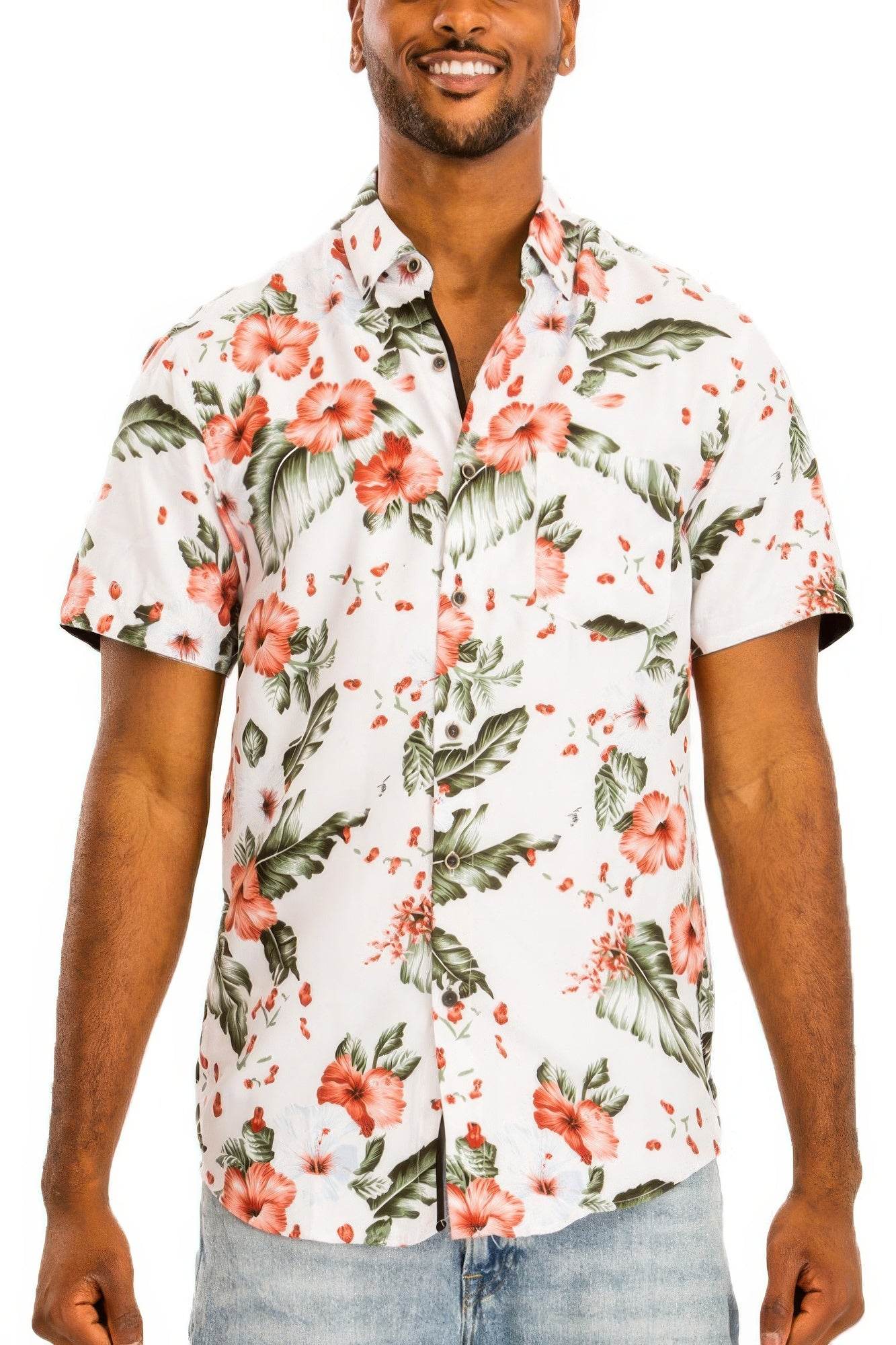 Hawaiian Print Button Down Shirt - Purcell's Clothing Company