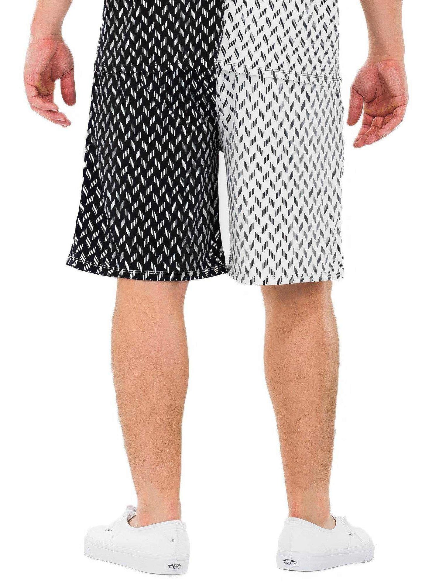 Mens Diamond Two Tone Print Shorts - Purcell's Clothing Company