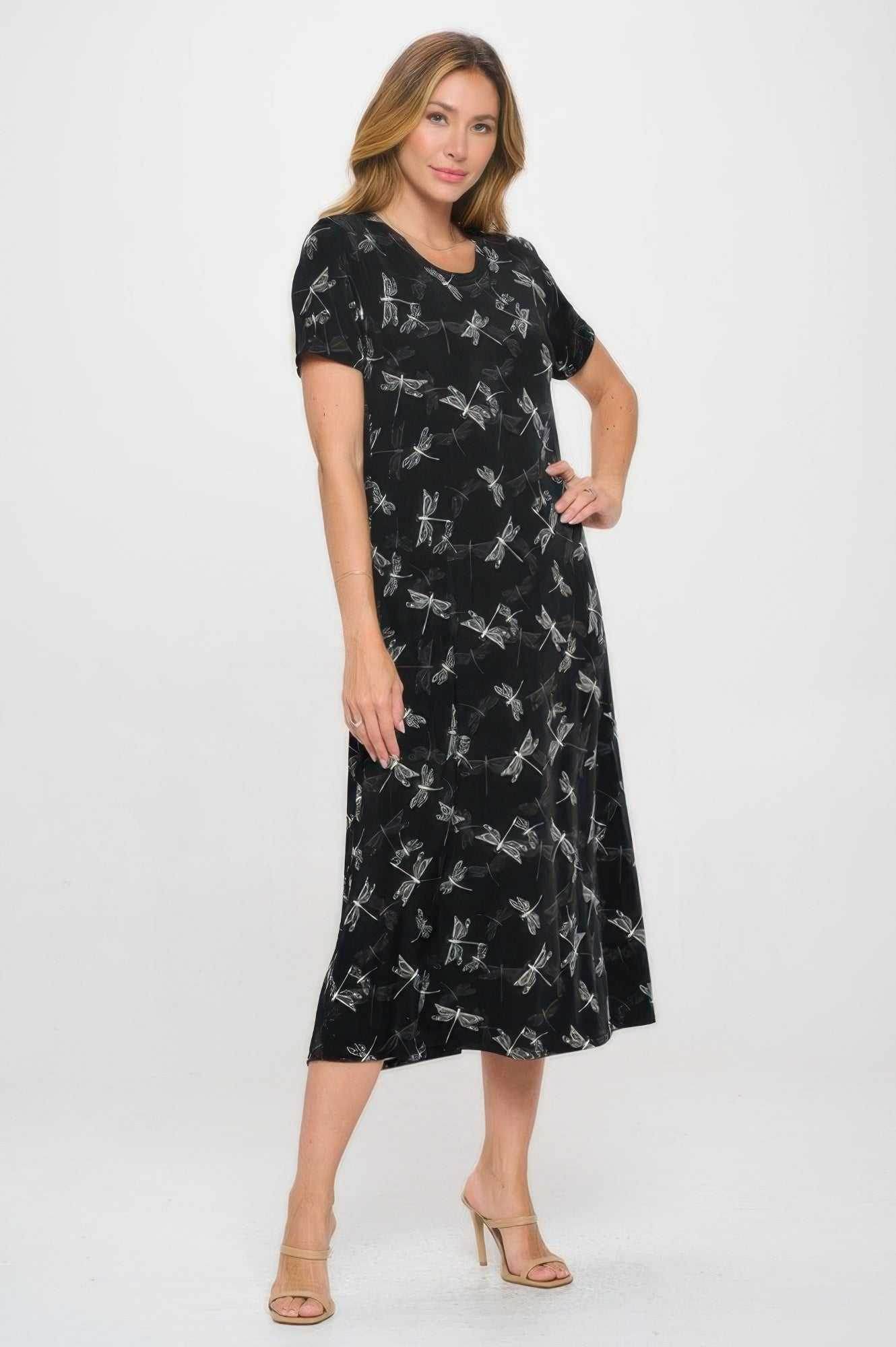 Print Bns Long Dress - Purcell's Clothing Company