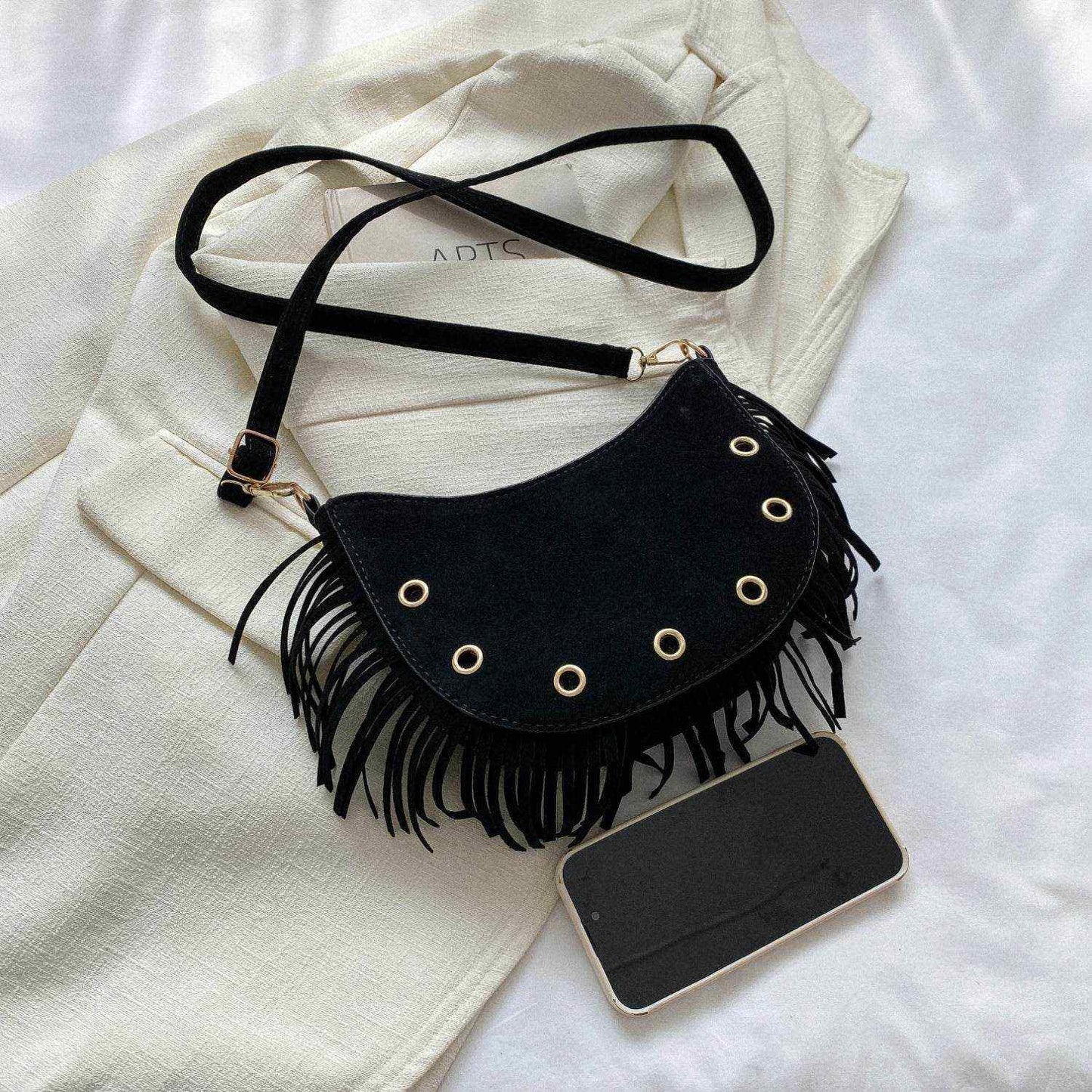 Fringe Detail Crossbody Bag - Purcell's Clothing Company