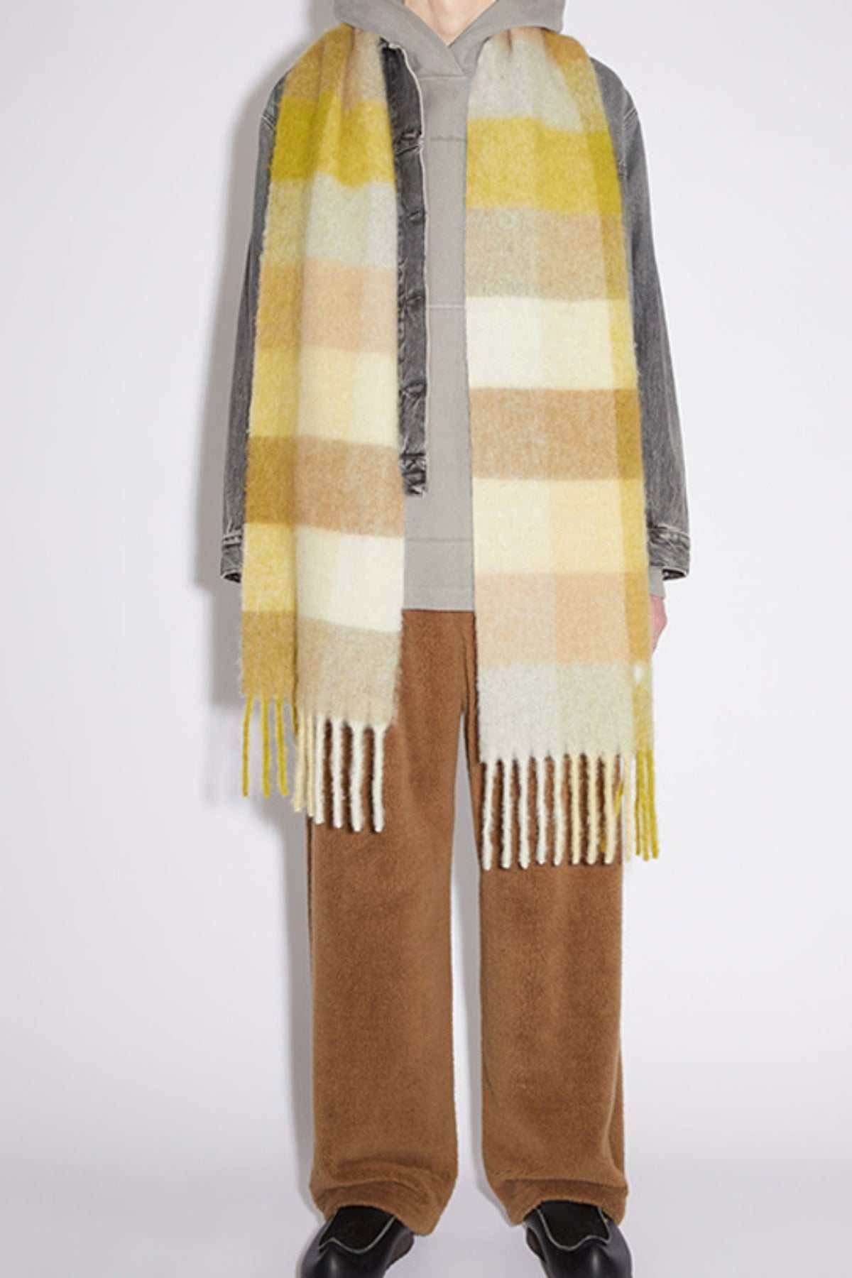 Thermal Fringe Contrast Plaid Scarf - Purcell's Clothing Company