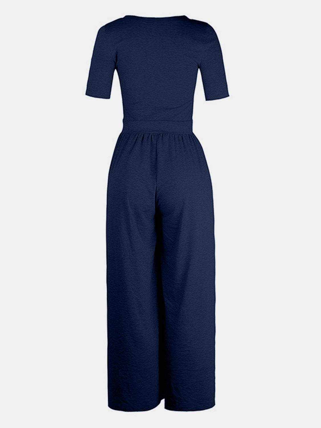 Scoop Neck Short Sleeve Jumpsuit - Purcell's Clothing Company
