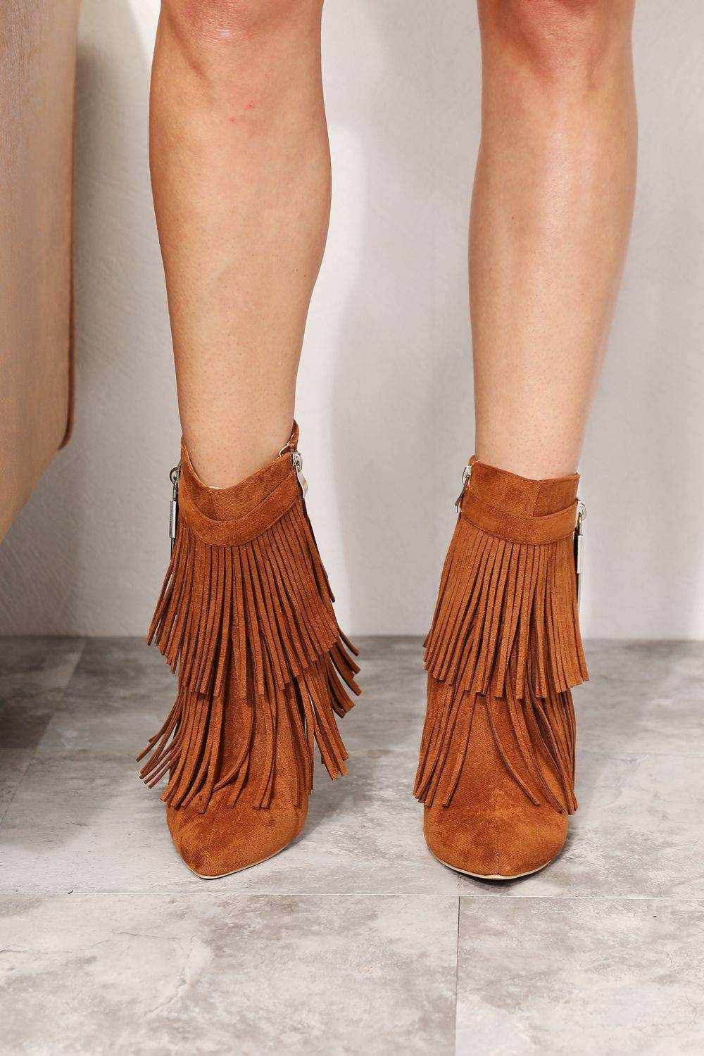Legend Women's Tassel Wedge Heel Ankle Booties - Purcell's Clothing Company