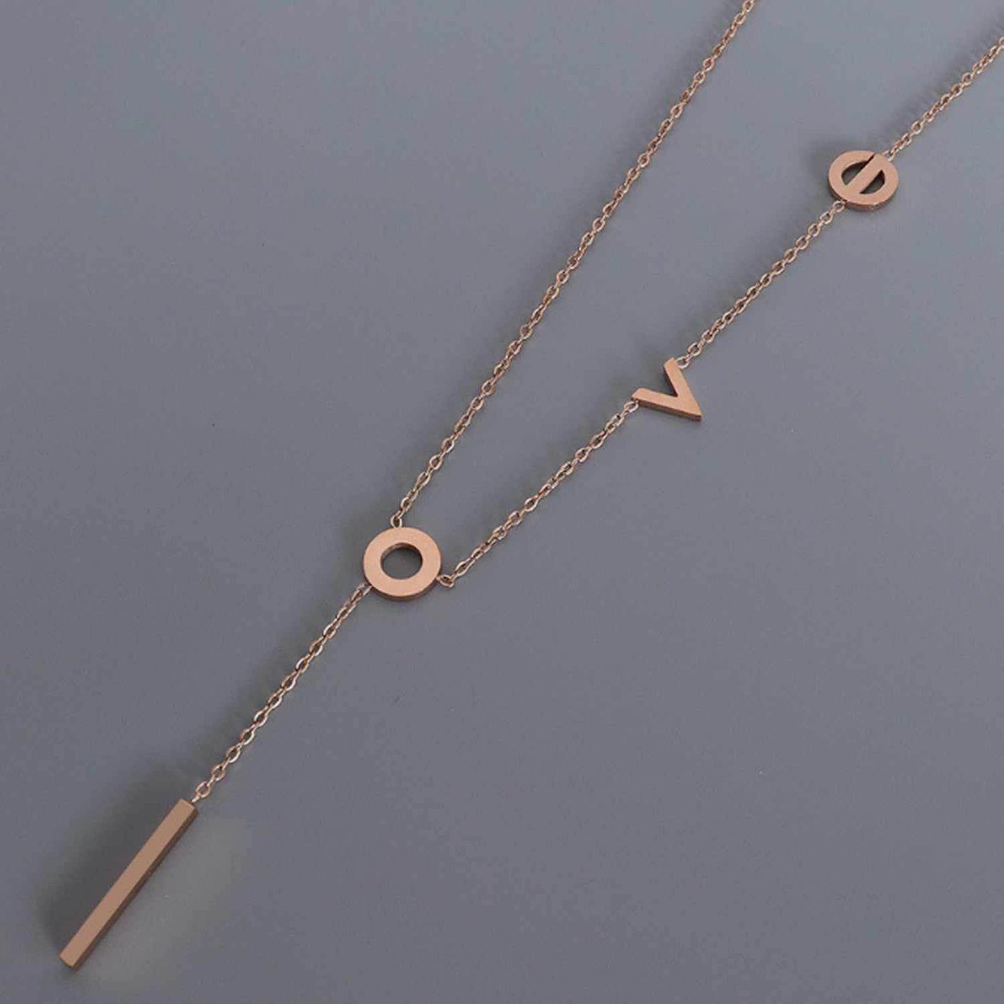 Titanium Steel Letter Necklace - Purcell's Clothing Company