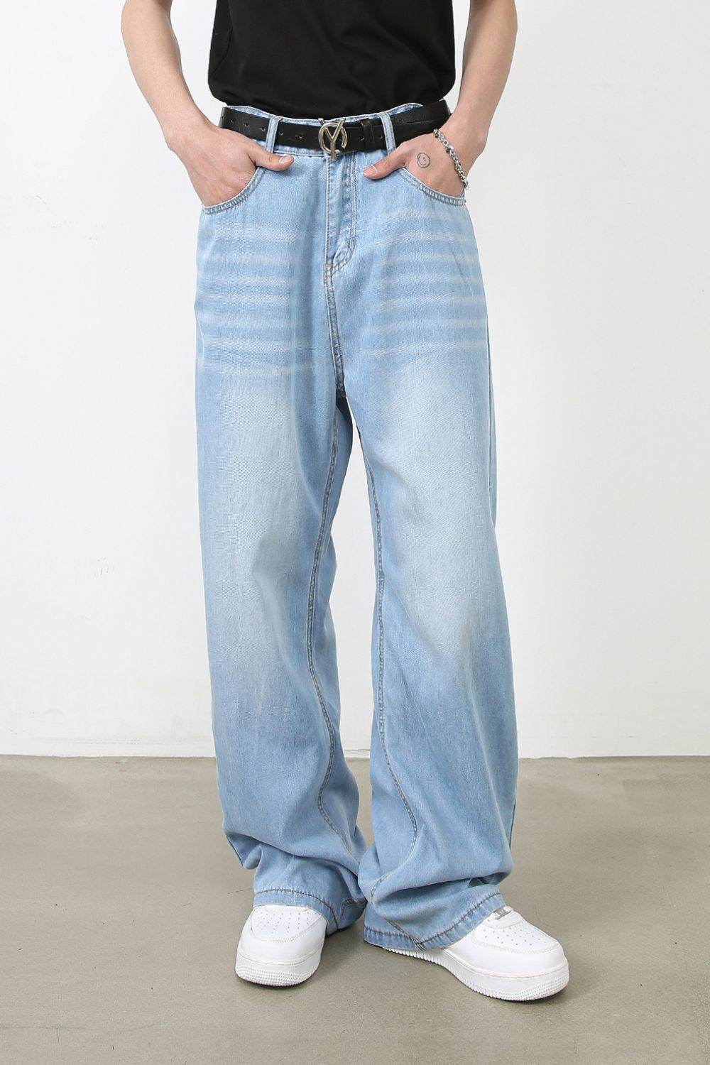 Men's Wide Leg Jeans with Pockets - Purcell's Clothing Company