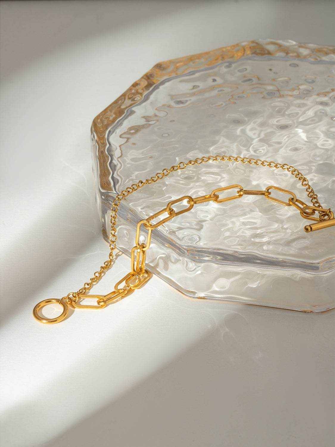 18K Gold-Plated Stainless Steel Chain Bracelet - Purcell's Clothing Company