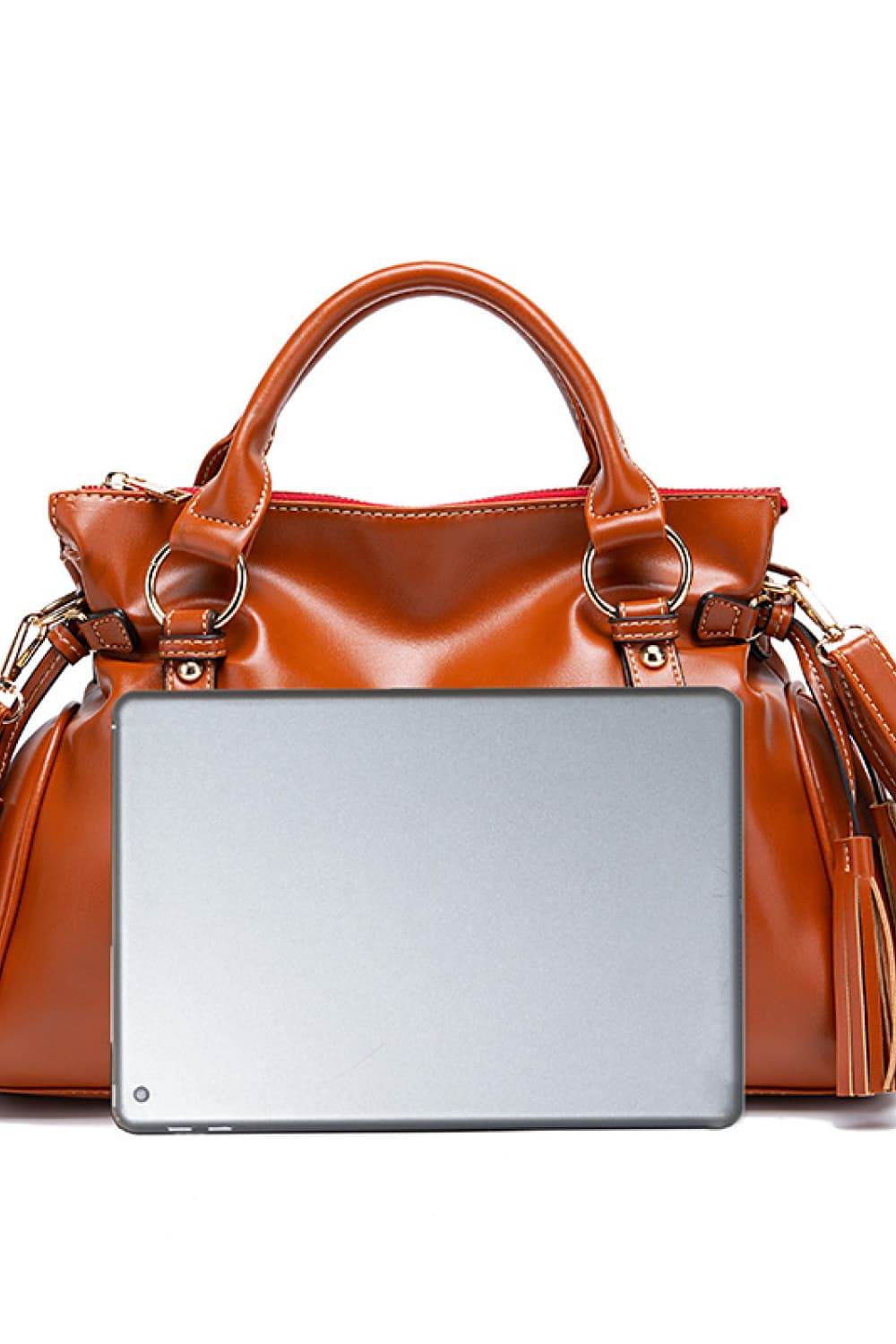 PU Leather Handbag with Tassels - Purcell's Clothing Company