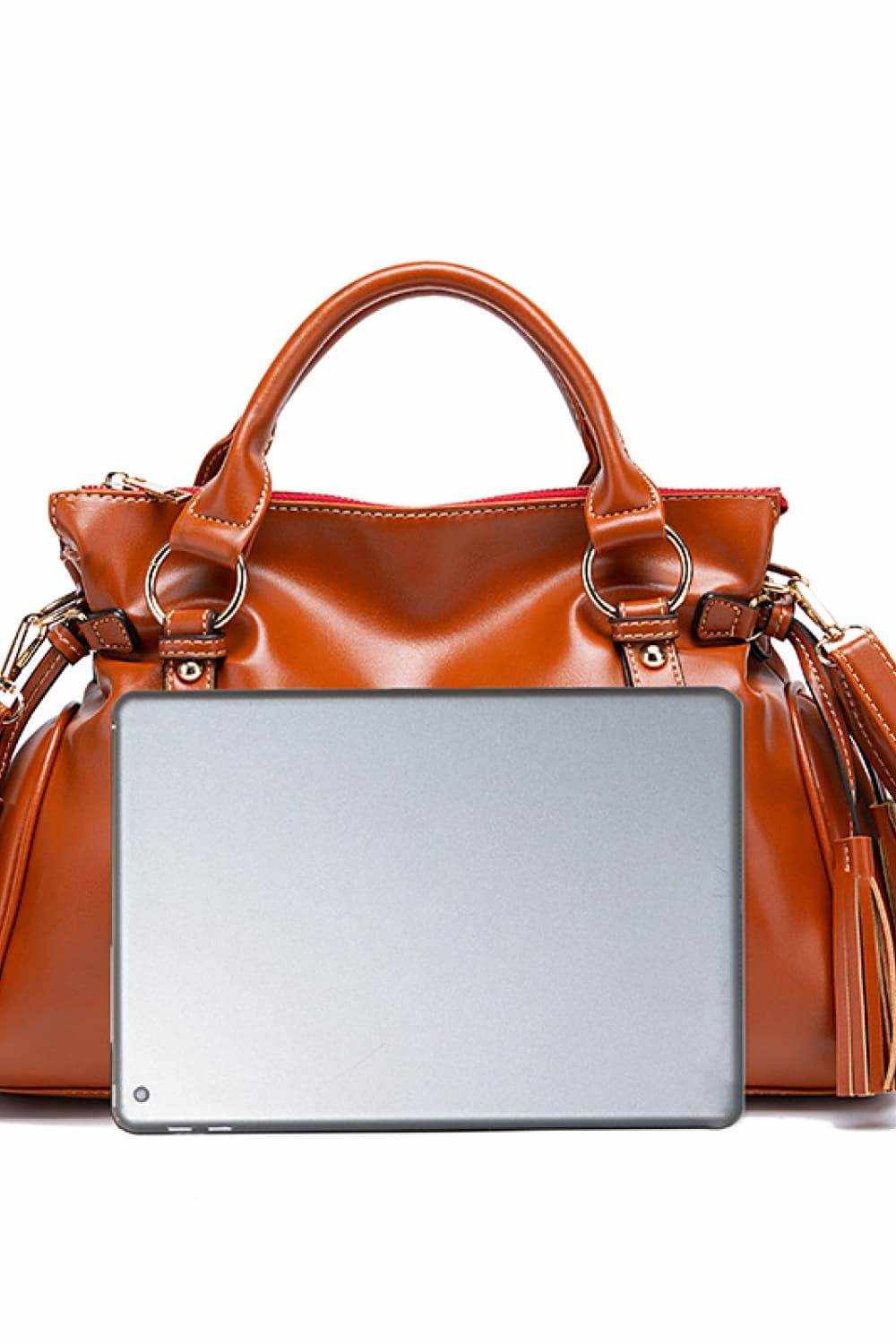 PU Leather Handbag with Tassels - Purcell's Clothing Company