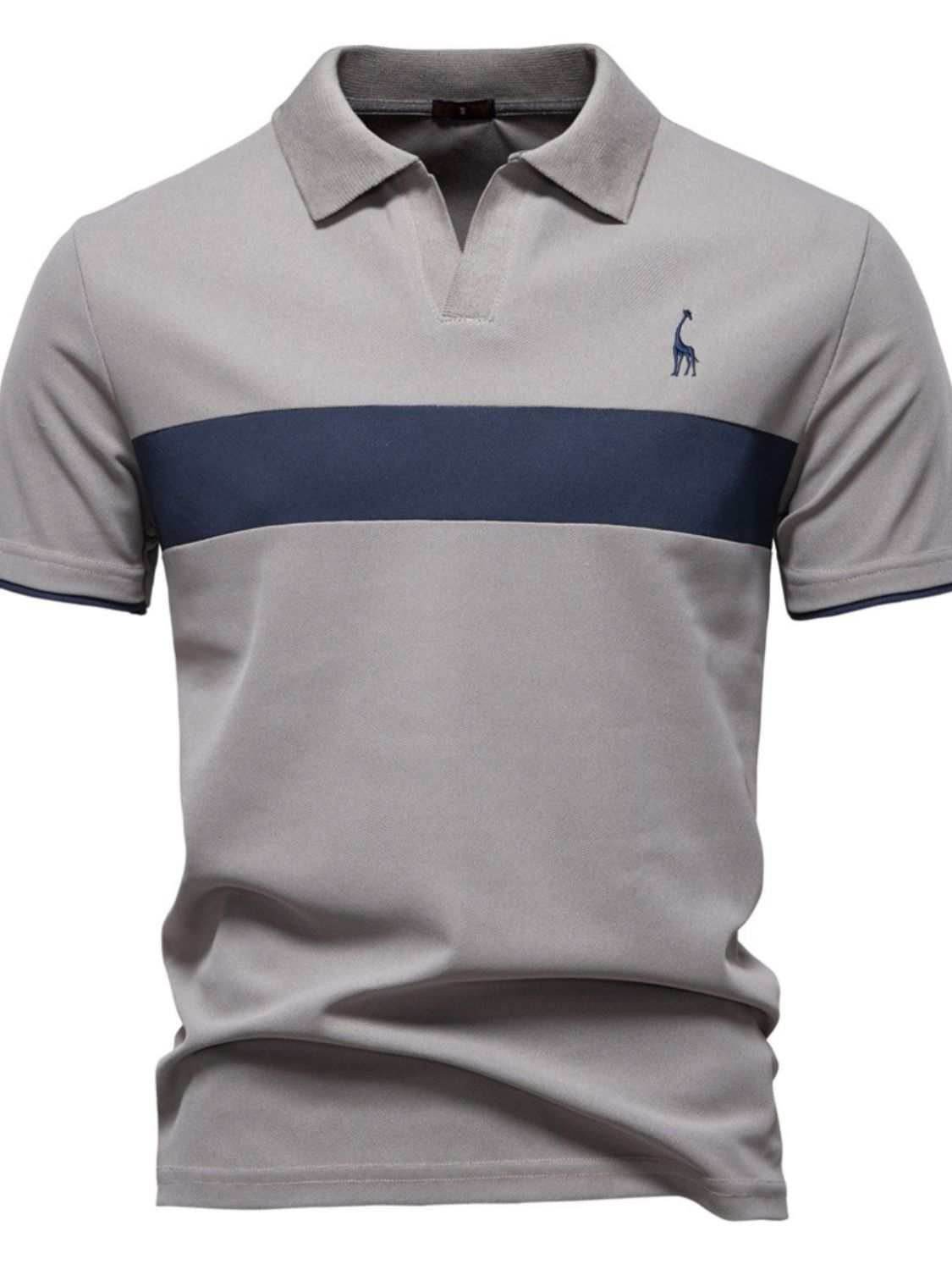 Giraffe Embroidered Collared Polo - Purcell's Clothing Company