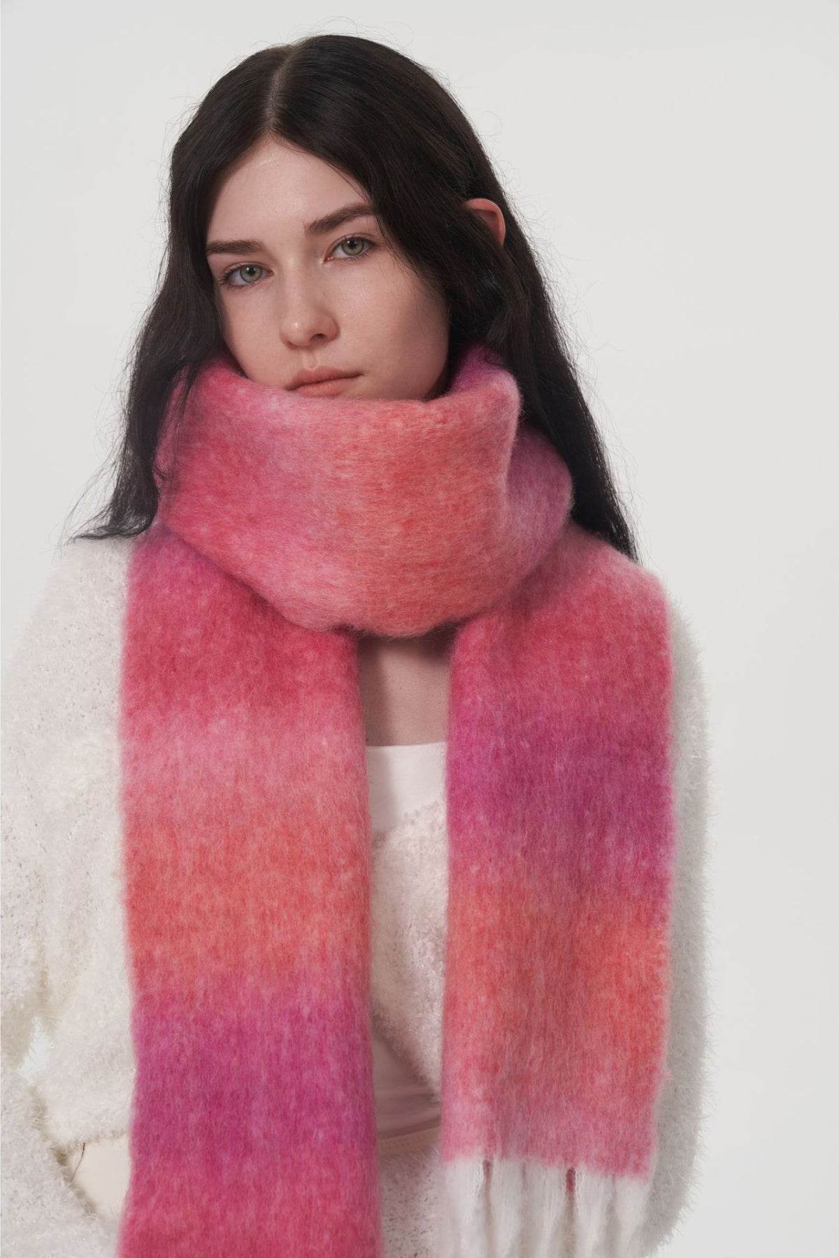 Fringe Gradient Thermal Scarf - Purcell's Clothing Company