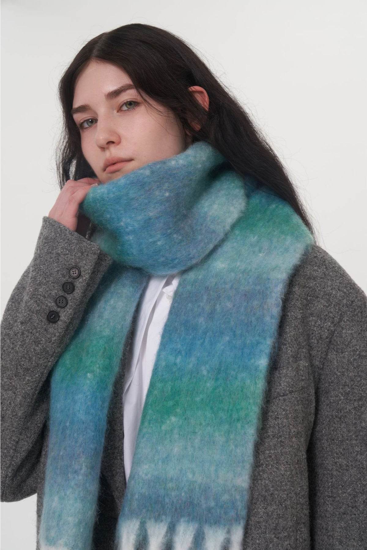Fringe Gradient Thermal Scarf - Purcell's Clothing Company
