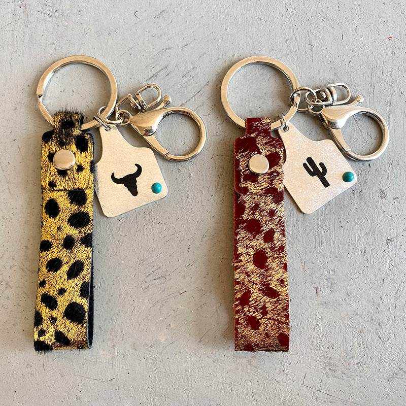 Genuine Leather Alloy Keychain - Purcell's Clothing Company