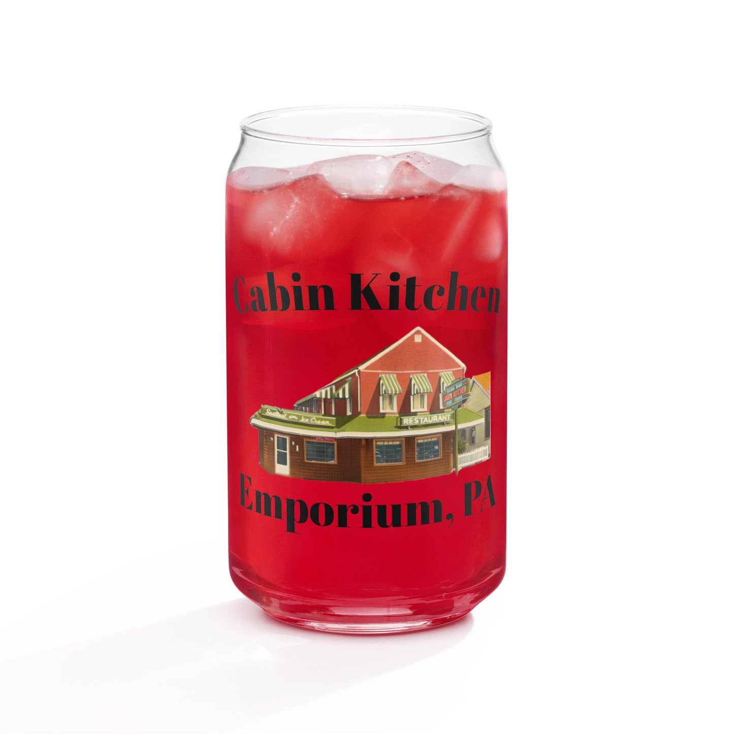 Cabin Kitchen Print Can-Shaped Glass - Purcell's Clothing Company
