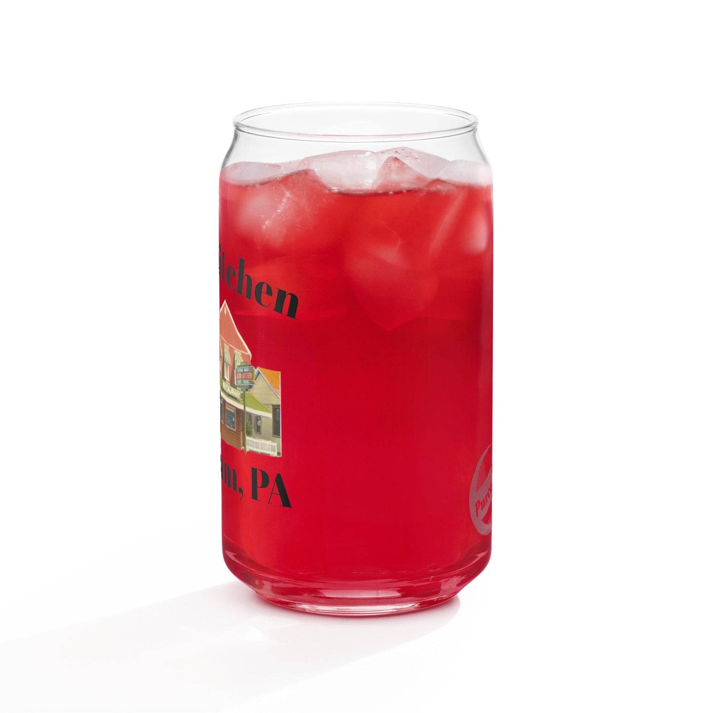 Cabin Kitchen Print Can-Shaped Glass - Purcell's Clothing Company