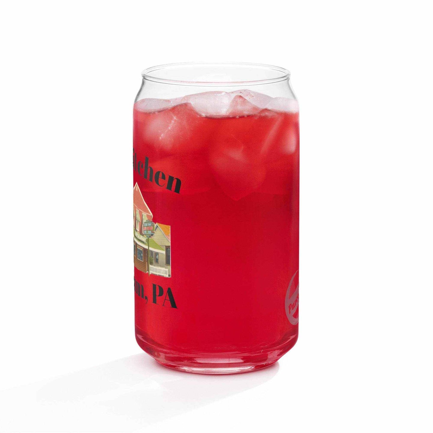 Cabin Kitchen Print Can-Shaped Glass - Purcell's Clothing Company