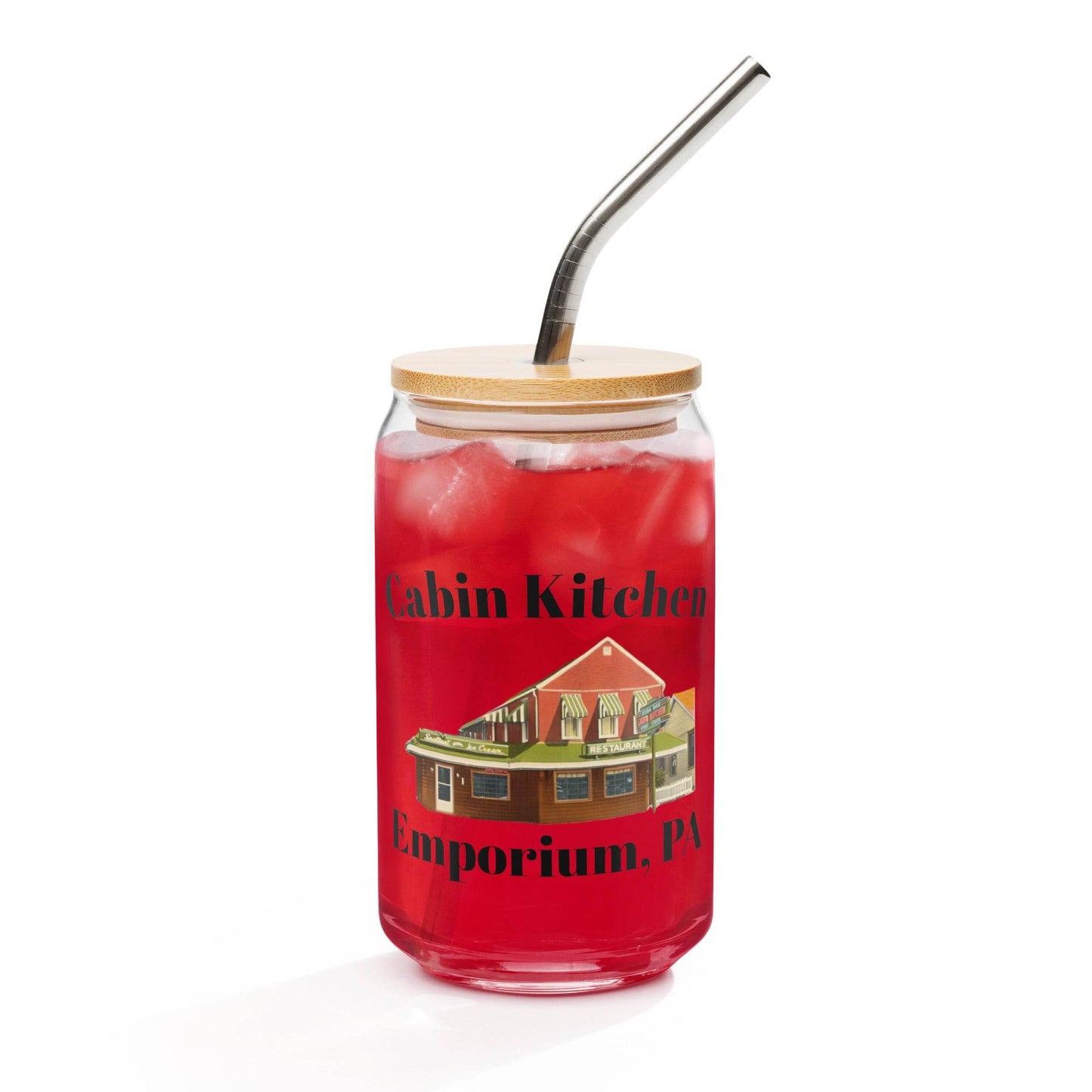 Cabin Kitchen Print Can-Shaped Glass - Purcell's Clothing Company