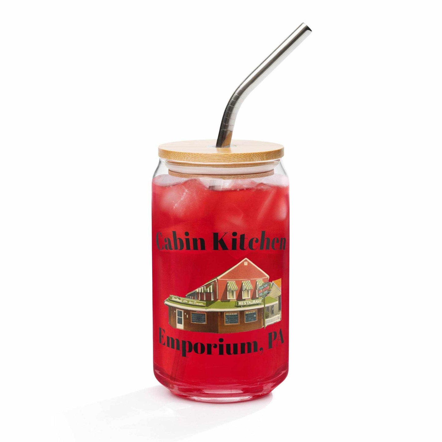 Cabin Kitchen Print Can-Shaped Glass - Purcell's Clothing Company