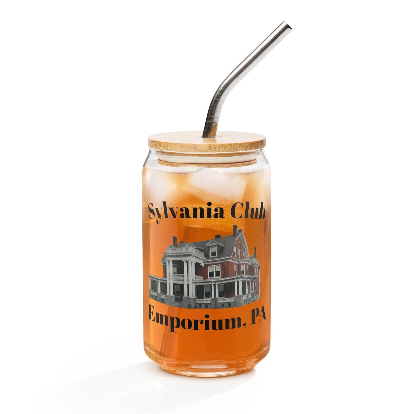 Print On Can-Shaped Glass Sylvania Club - Purcell's Clothing Company
