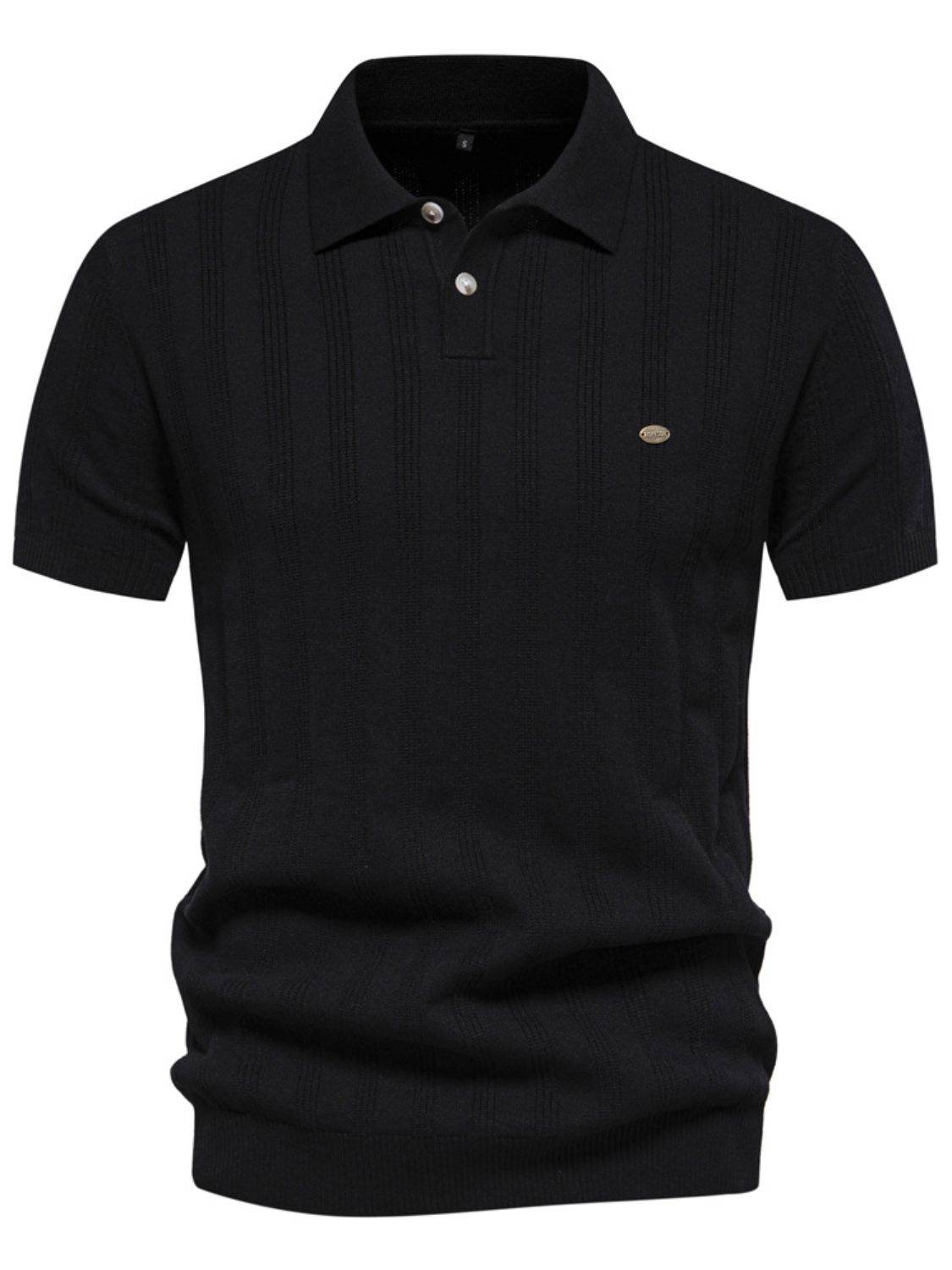 Collared Neck Short Sleeve Knit Polo - Purcell's Clothing Company