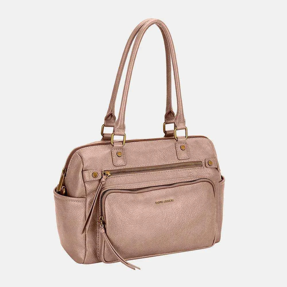 David Jones Zipper PU Leather Handbag - Purcell's Clothing Company
