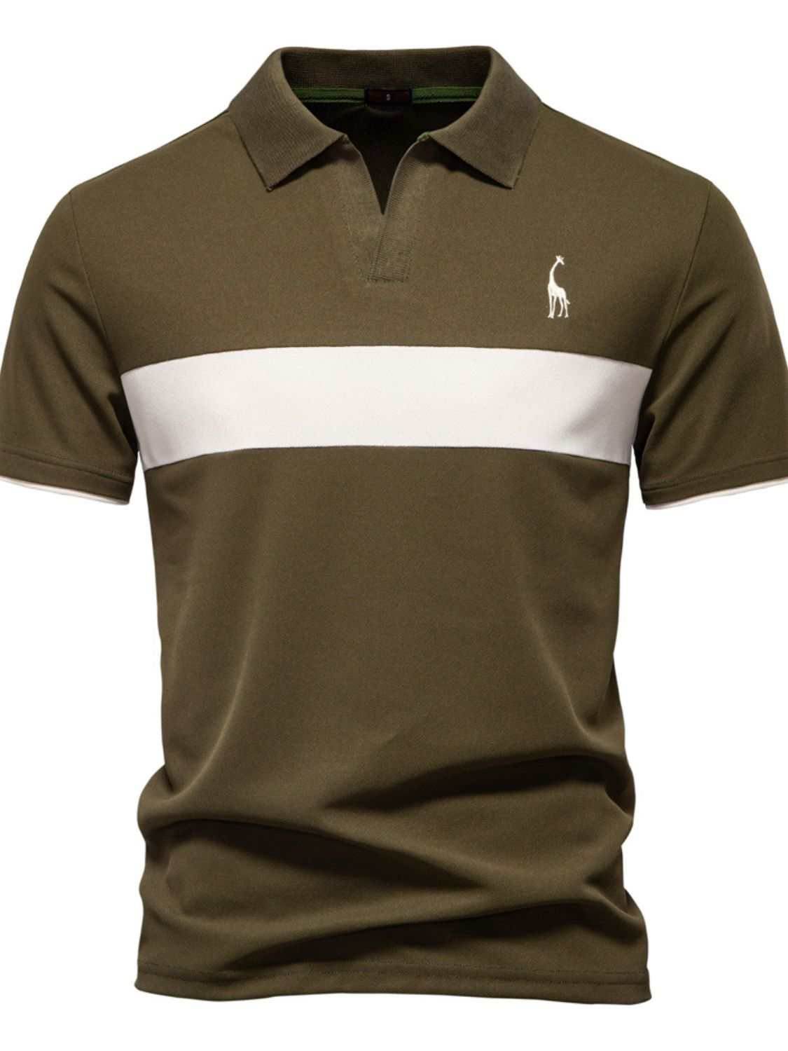 Giraffe Embroidered Collared Polo - Purcell's Clothing Company