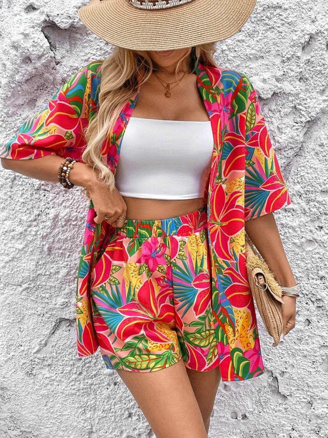 Printed Half Sleeve Top and Shorts Set - Purcell's Clothing Company