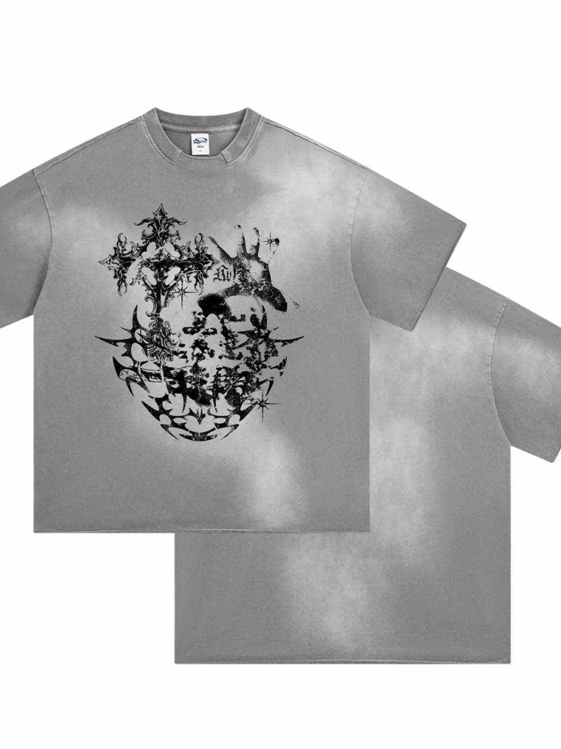 Graphic Round Neck Half Sleeve T-Shirt - Purcell's Clothing Company