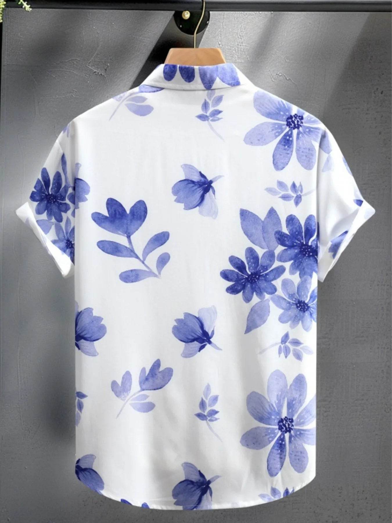 Men's Printed Button Up Short Sleeve Shirt - Purcell's Clothing Company