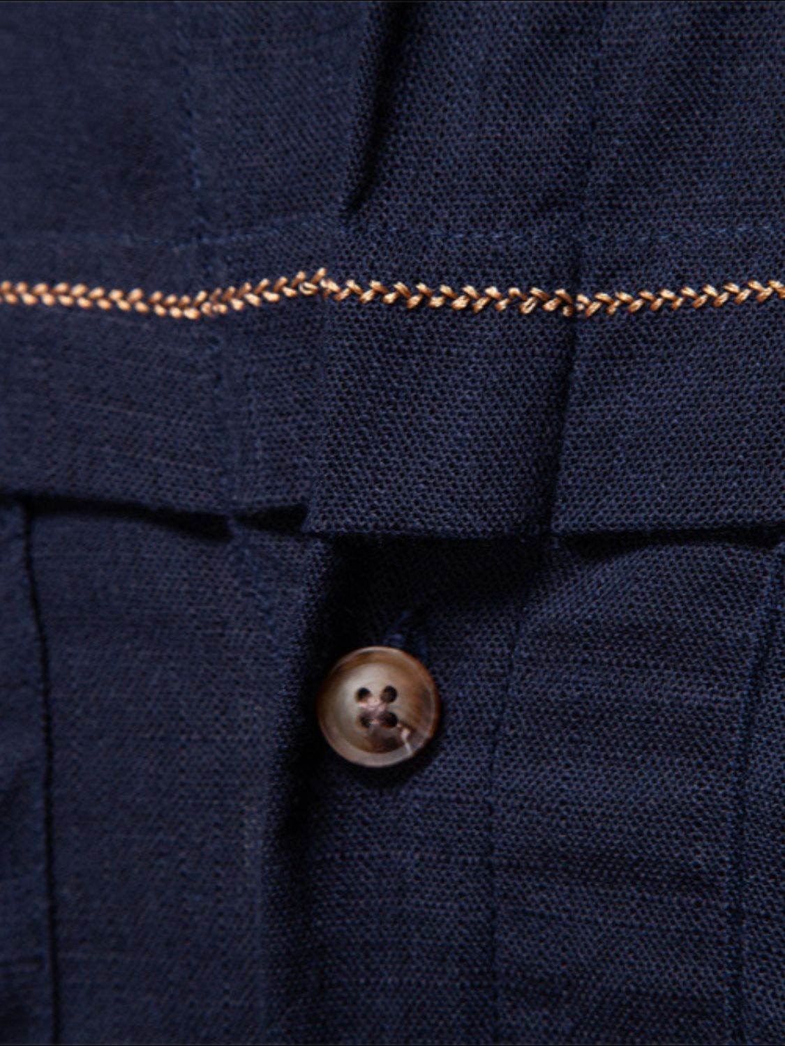 Solid Pattern Button Down Collared Neck Shirt - Purcell's Clothing Company