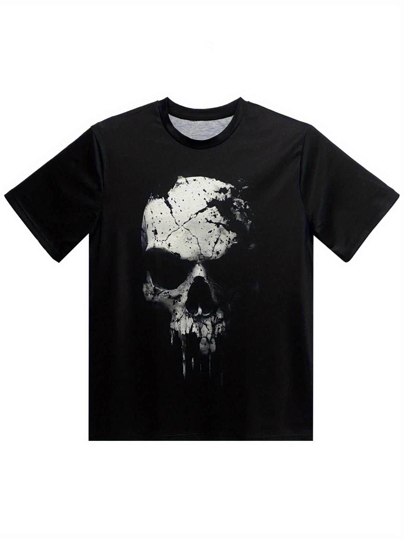 3D Shattered Skull Graphic Print Tee - Purcell's Clothing Company
