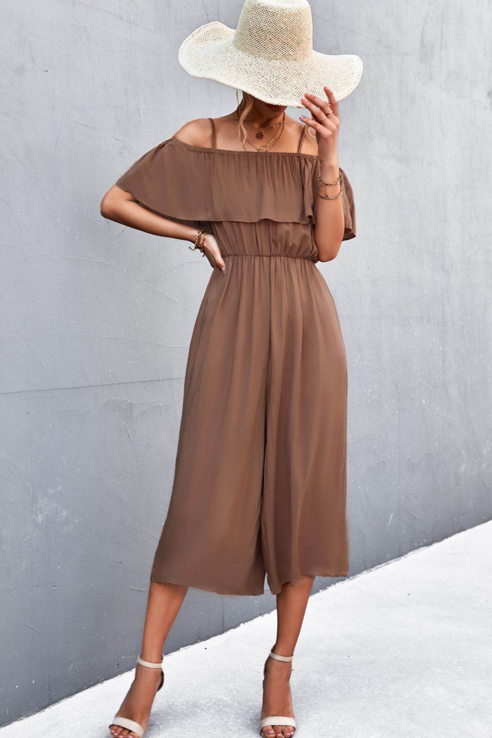 Spaghetti Strap Layered Jumpsuit - Purcell's Clothing Company
