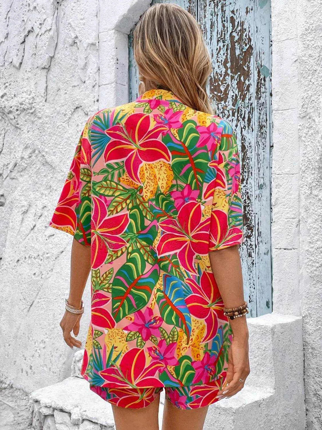 Printed Half Sleeve Top and Shorts Set - Purcell's Clothing Company