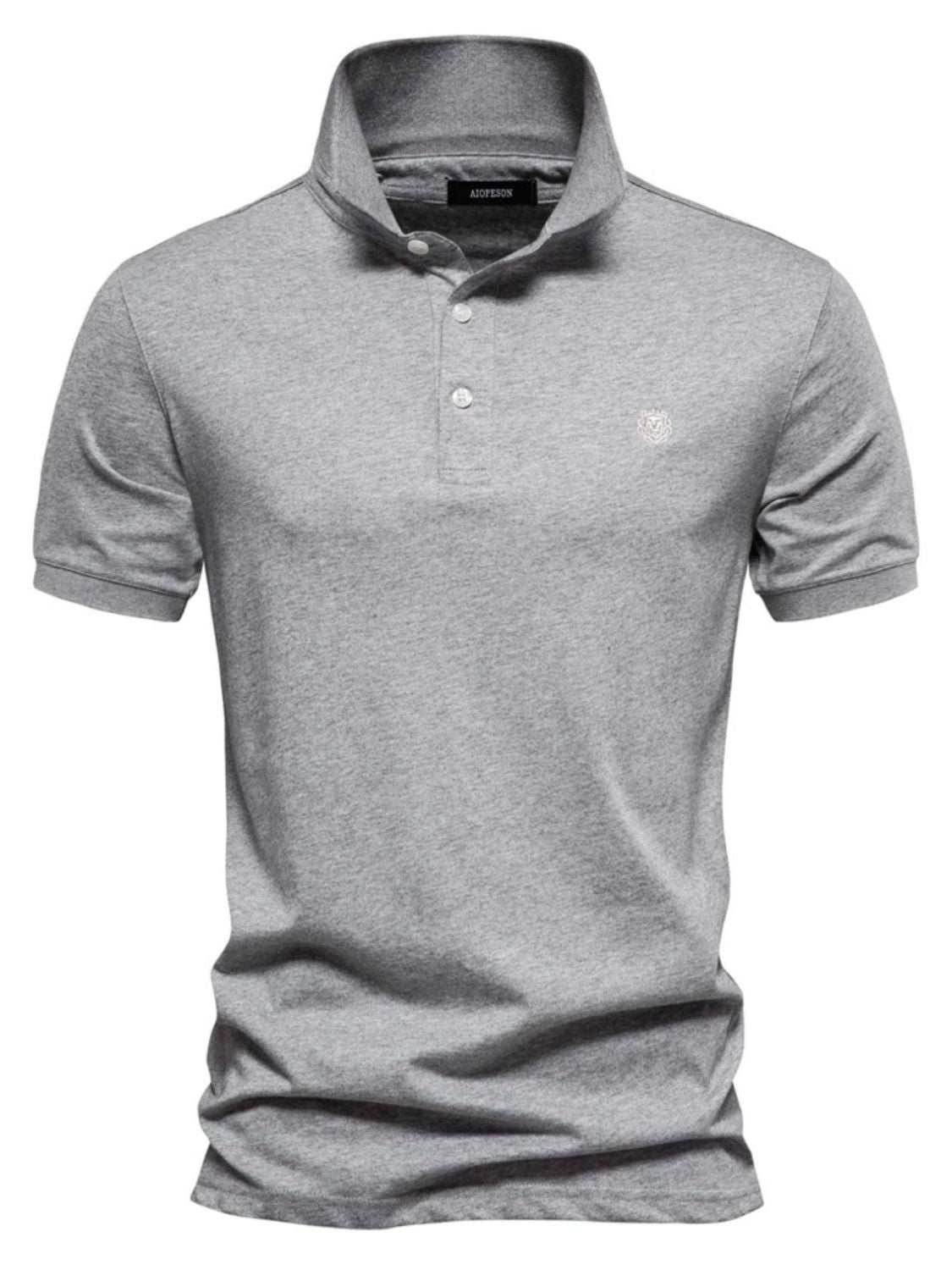 Embroidered Collared Short Sleeve Polo - Purcell's Clothing Company