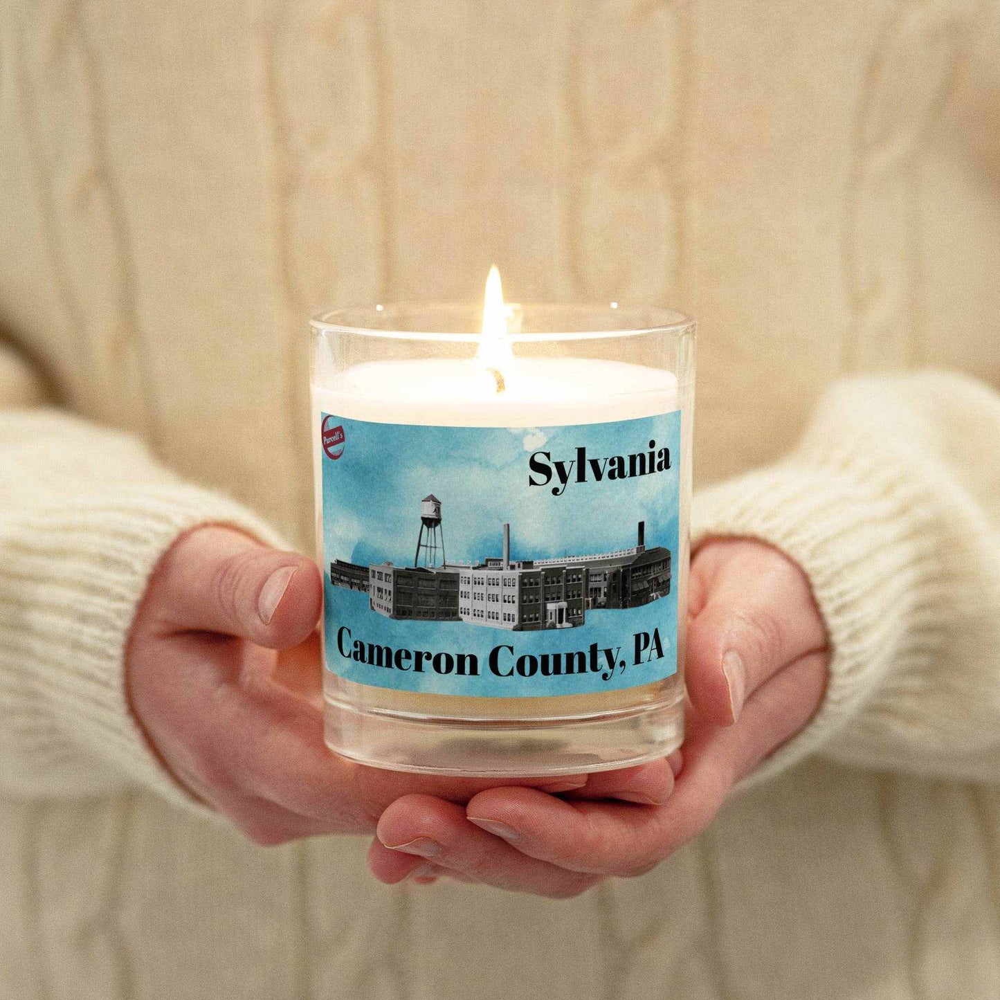 Sylvania Glass Jar Soy Wax Candle - Purcell's Clothing Company